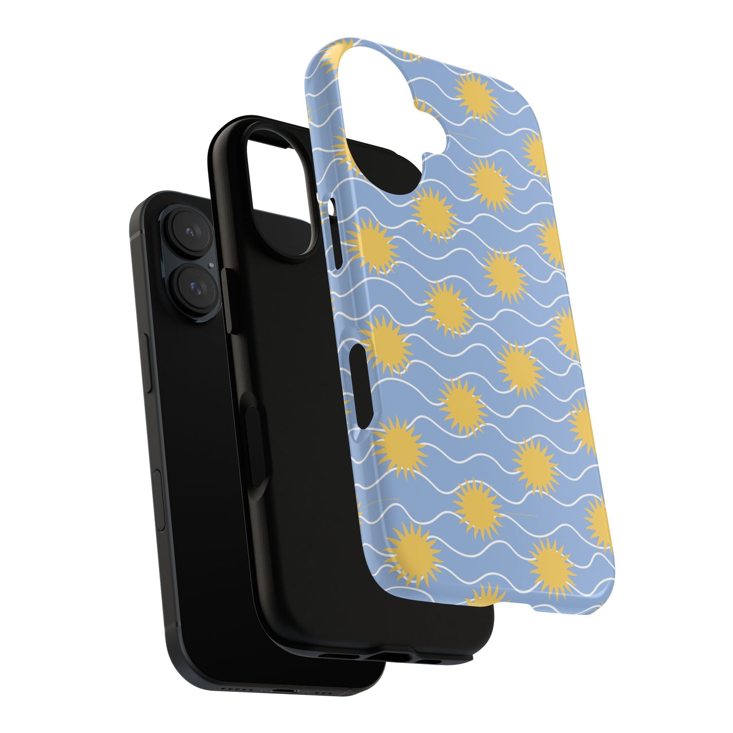 Sunny Waves Blue iPhone Case