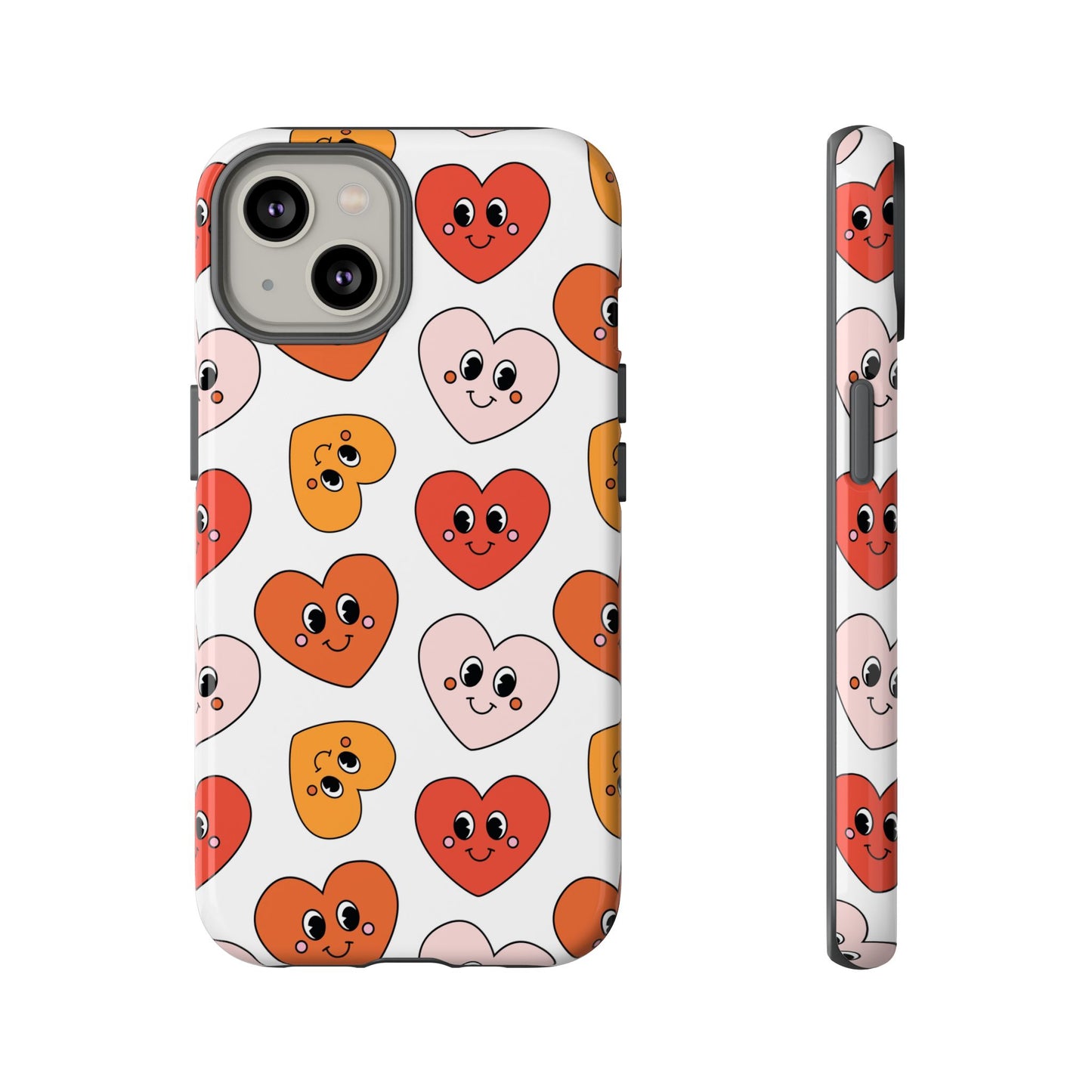 Smiley Heart Faces iPhone Case