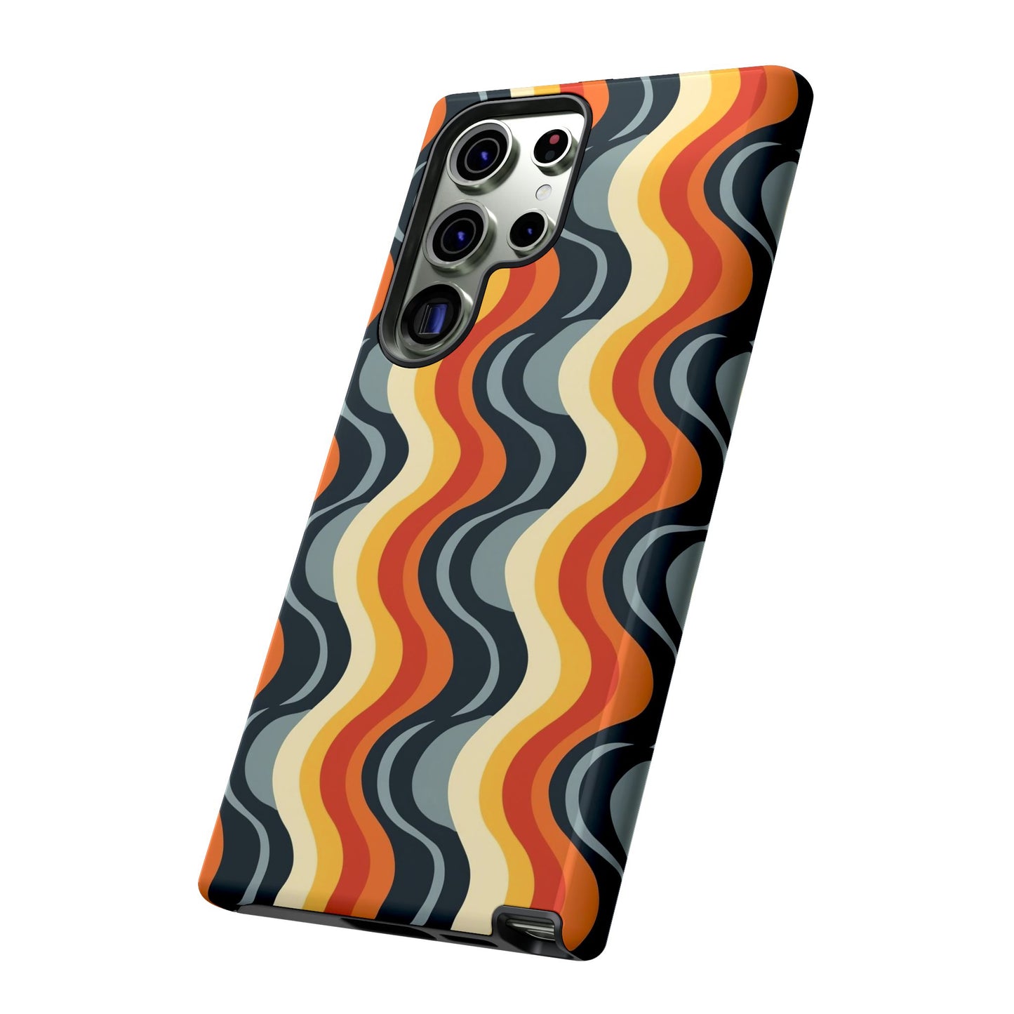Retro Wavy Stripe Samsung Phone Case