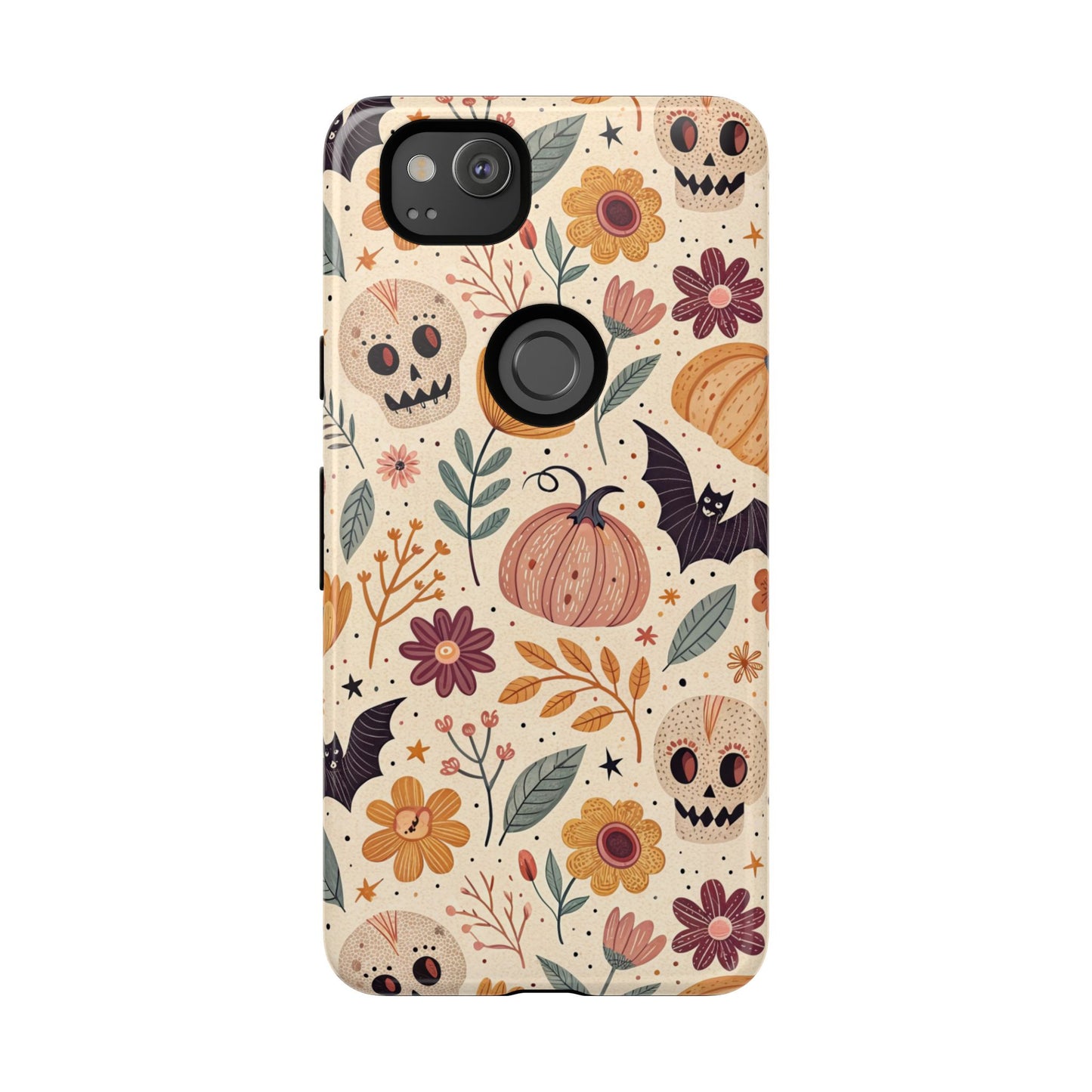 Halloween Skulls & Pumpkins Floral Google Pixel Case