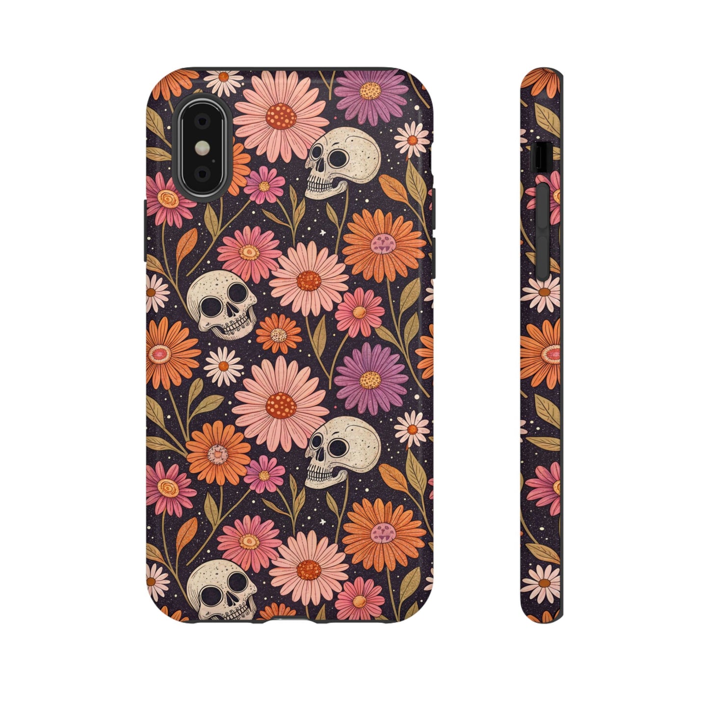 Skulls & Fall Florals iPhone Case