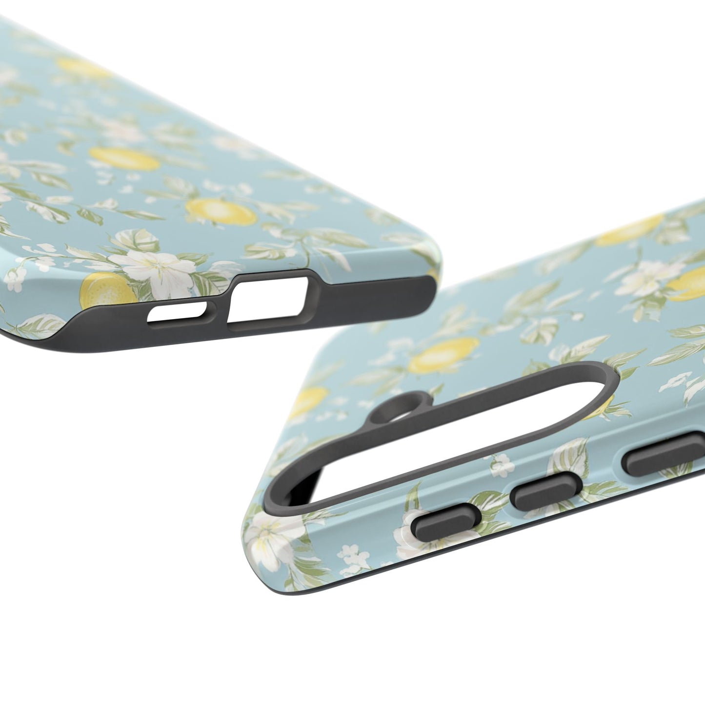 Lemon Blossom Blue Samsung Case