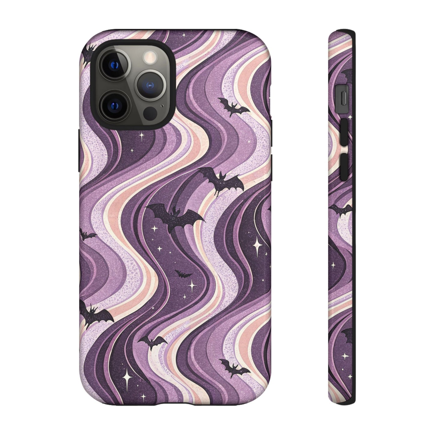 Retro Bats & Swirls iPhone Case