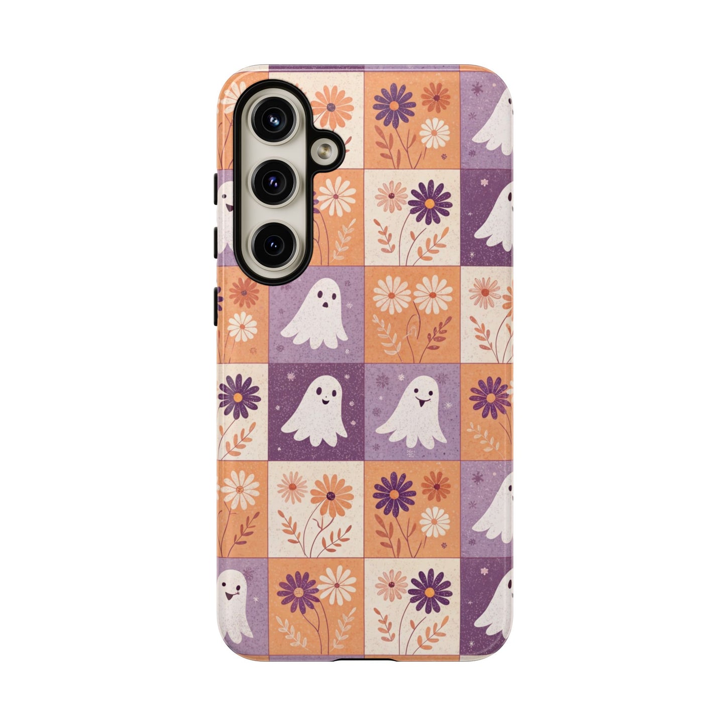 Ghost Floral Checkerboard Samsung Case