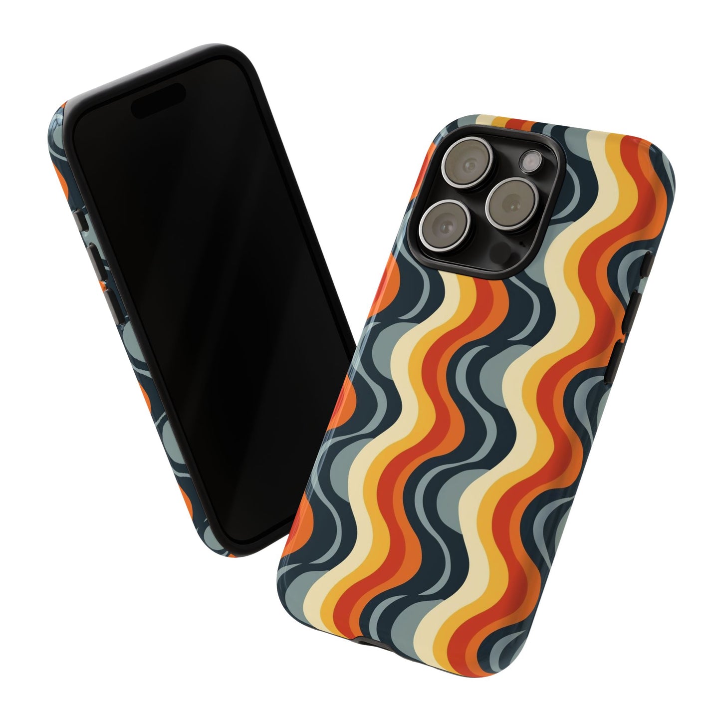 Retro Wavy Stripe iPhone Case