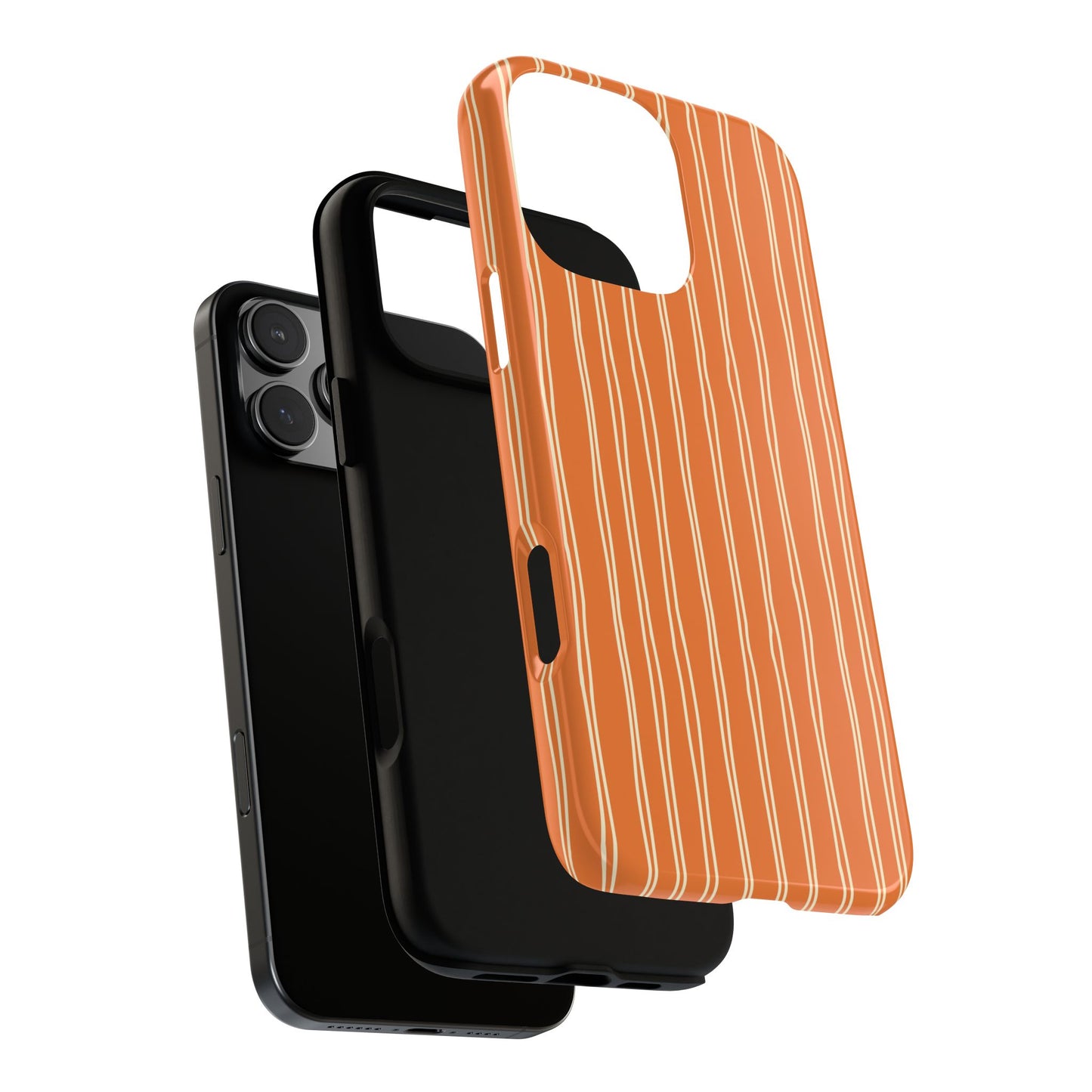 Orange Vertical Stripe iPhone Case