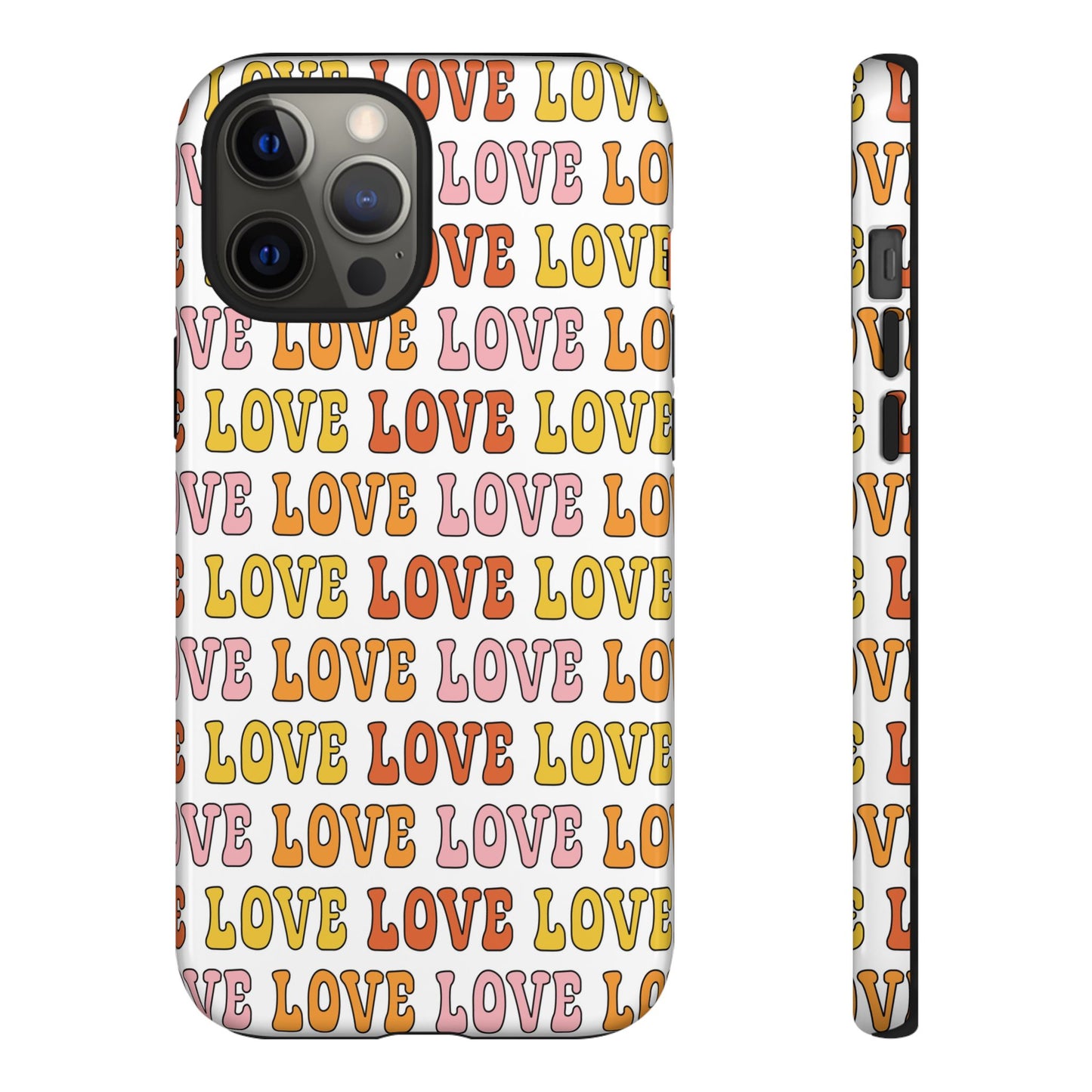 Retro LOVE Typography iPhone Case