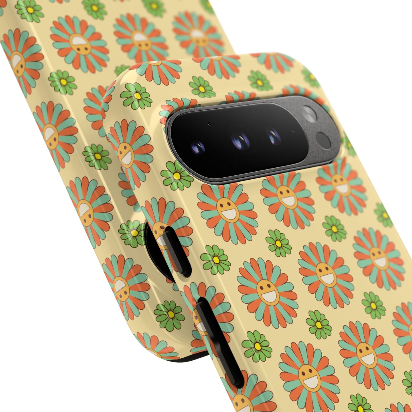 Smiley Retro Floral Google Pixel Case