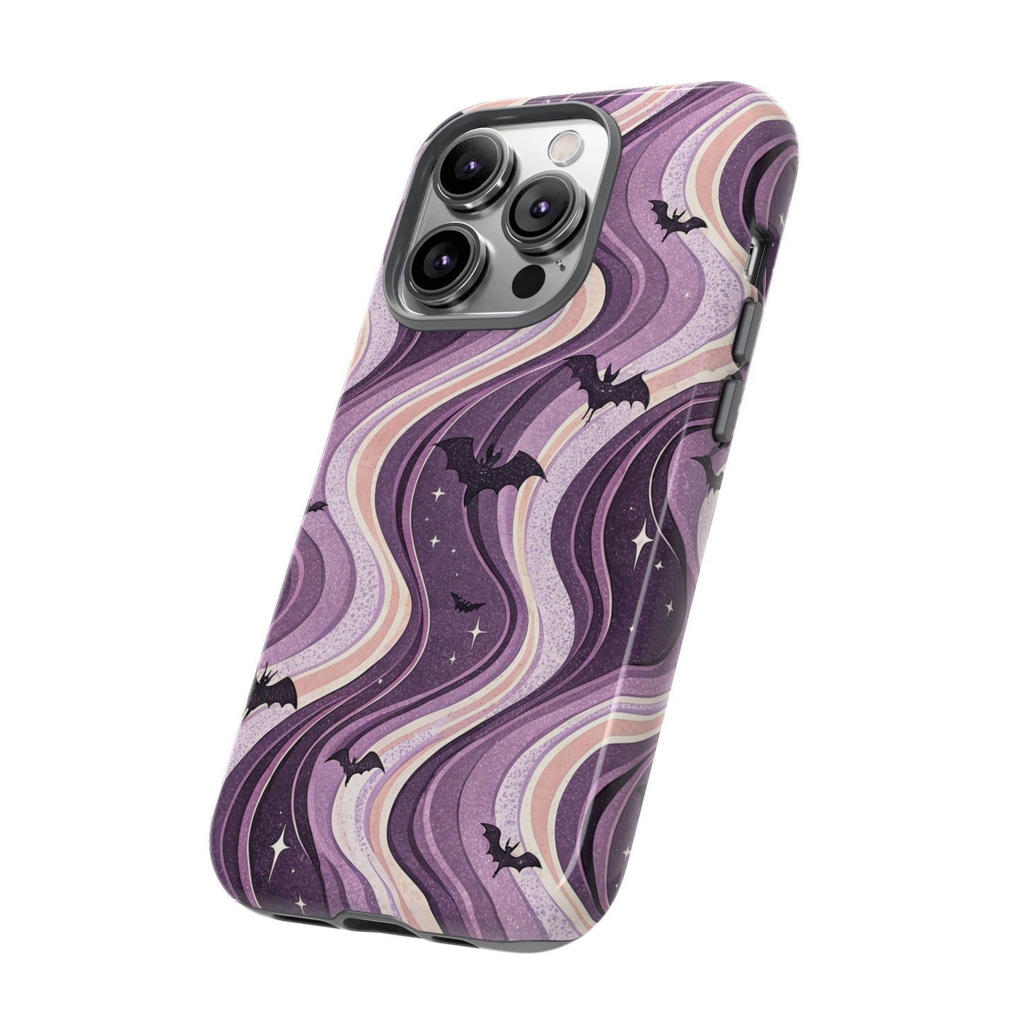 Retro Bats & Swirls iPhone Case