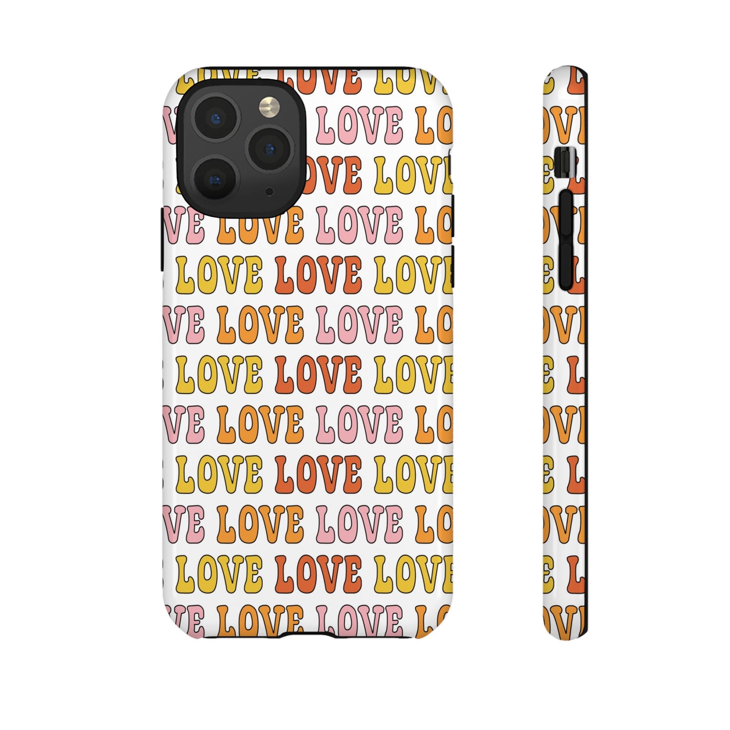Retro LOVE Typography iPhone Case