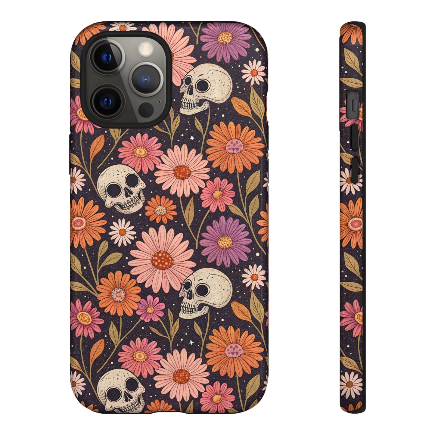 Skulls & Fall Florals iPhone Case