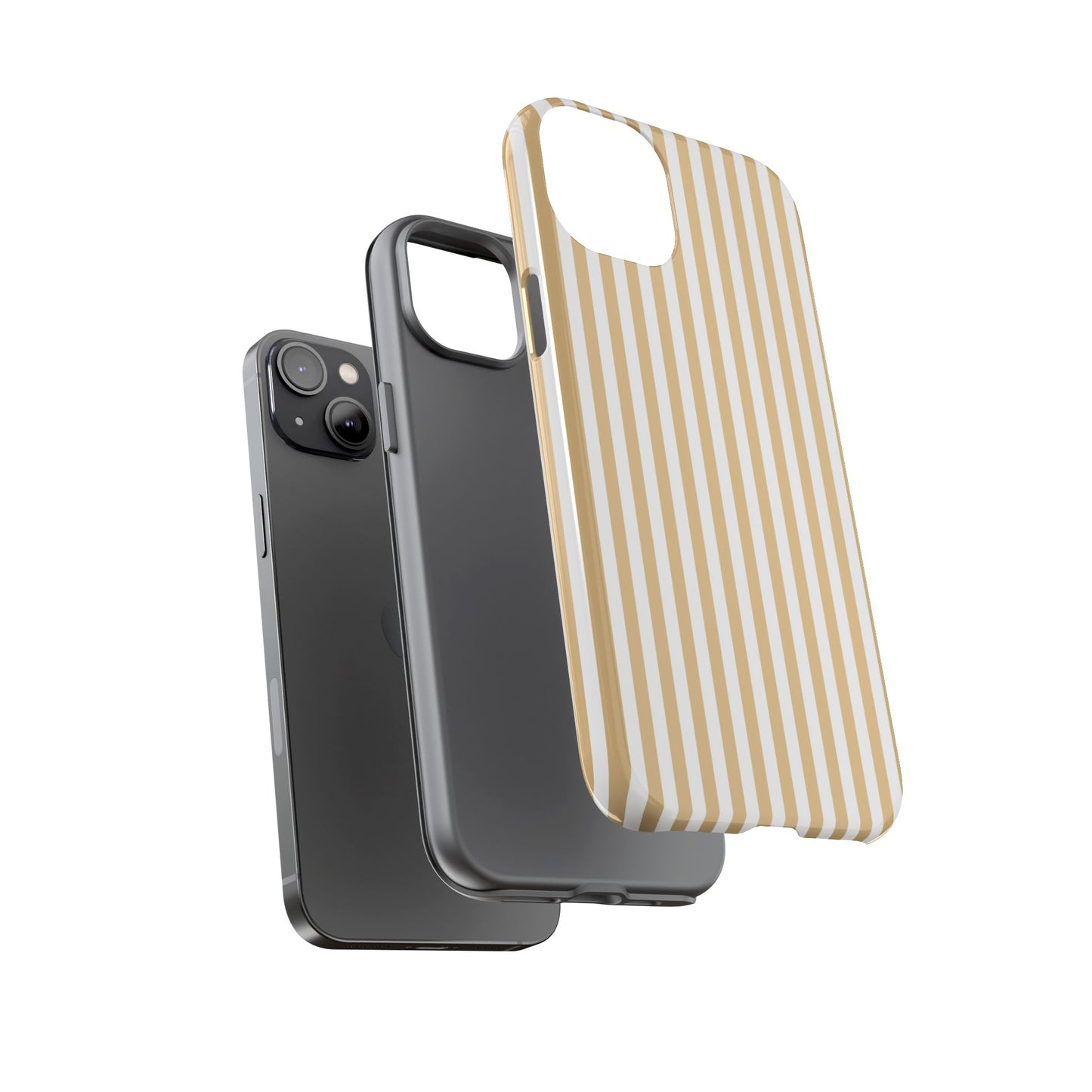 Yellow & White Stripe iPhone Case