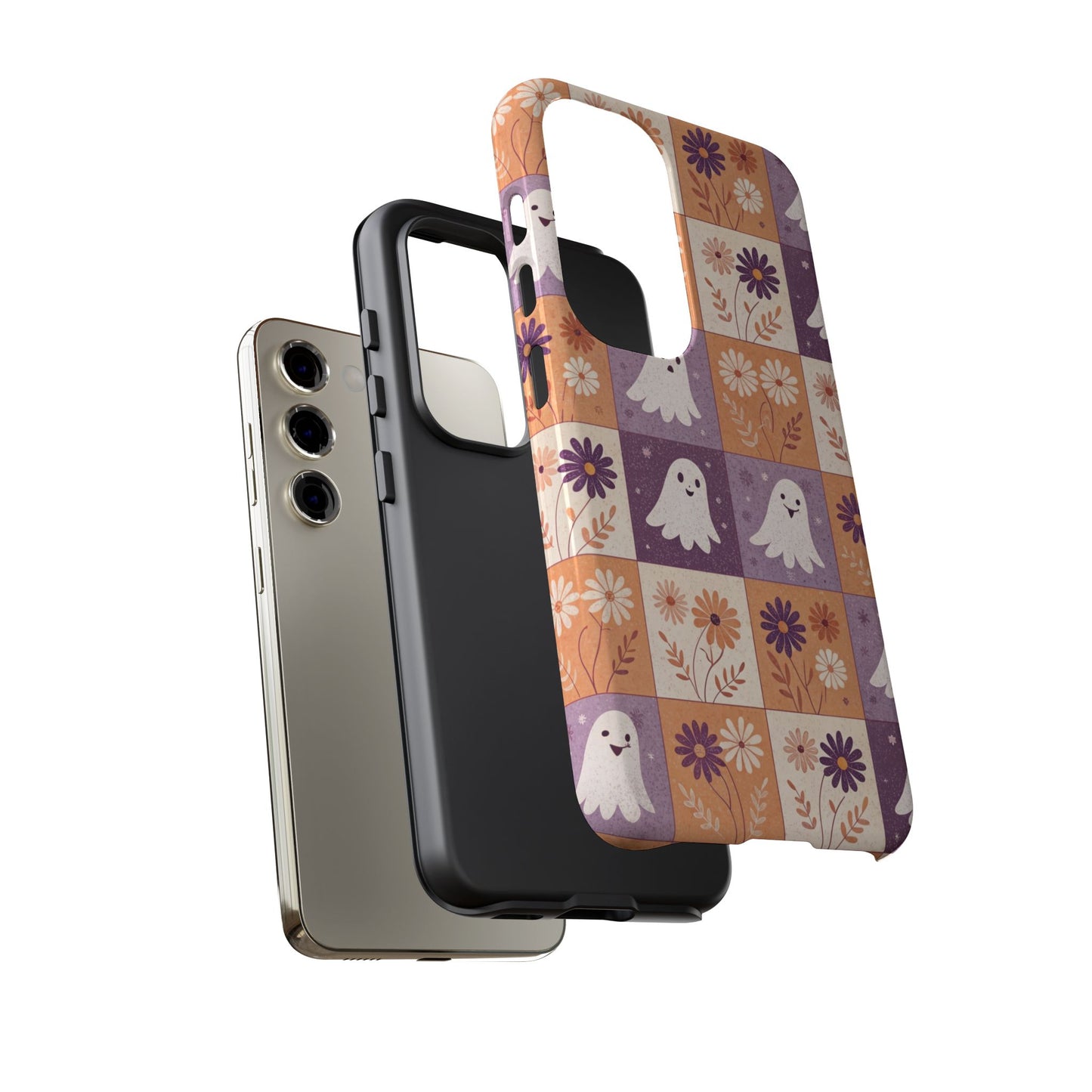 Ghost Floral Checkerboard Samsung Case