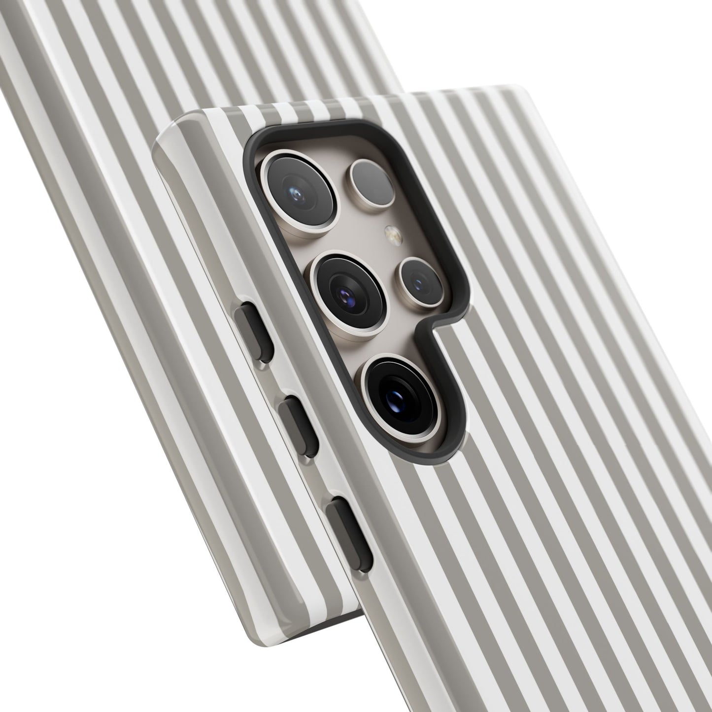 Gray & White Stripe Samsung Case