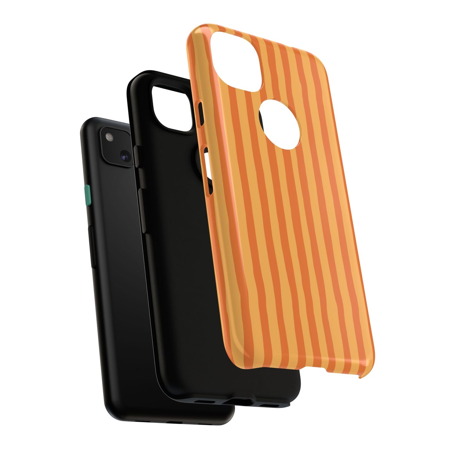 Orange Wavy Stripe Google Pixel Case