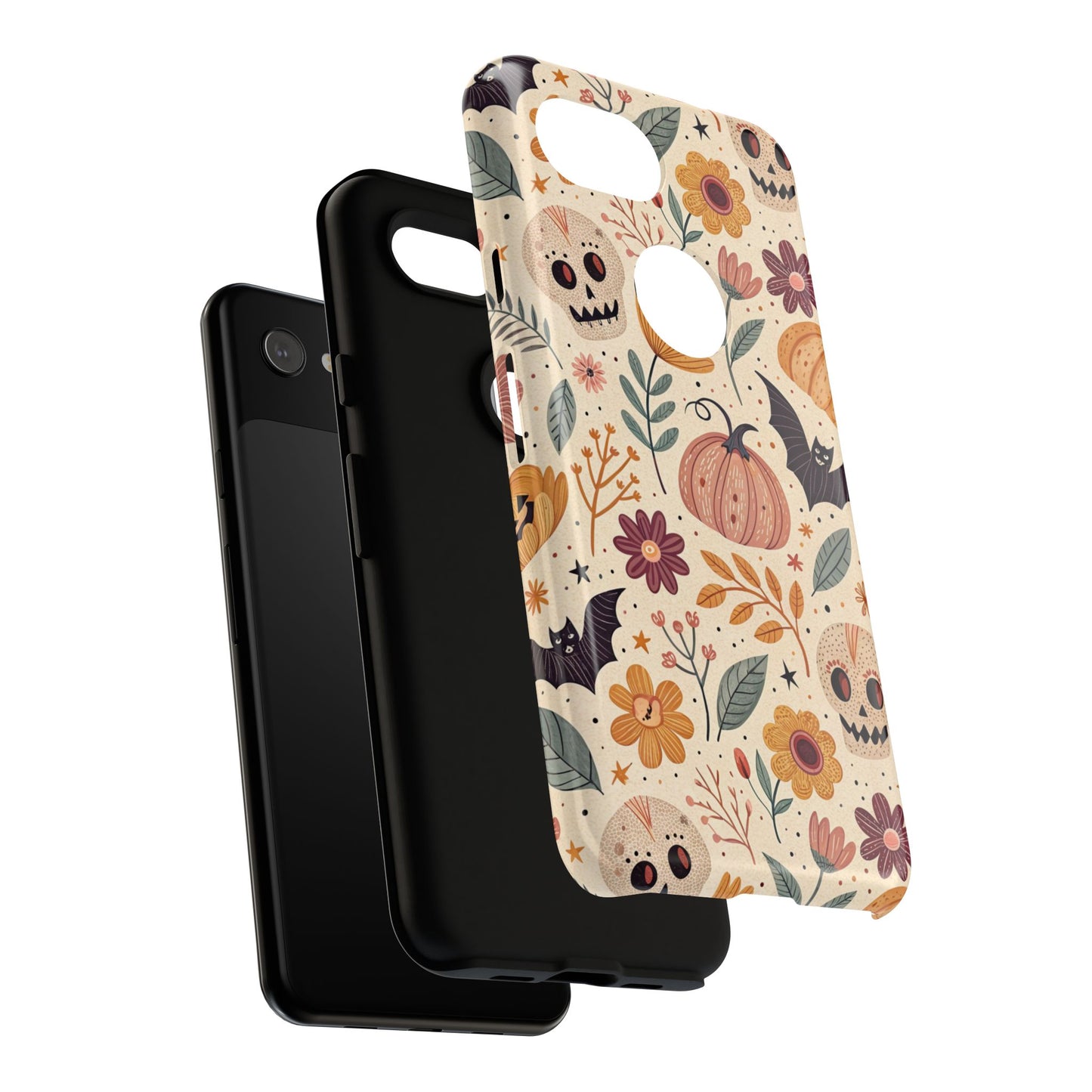 Halloween Skulls & Pumpkins Floral Google Pixel Case