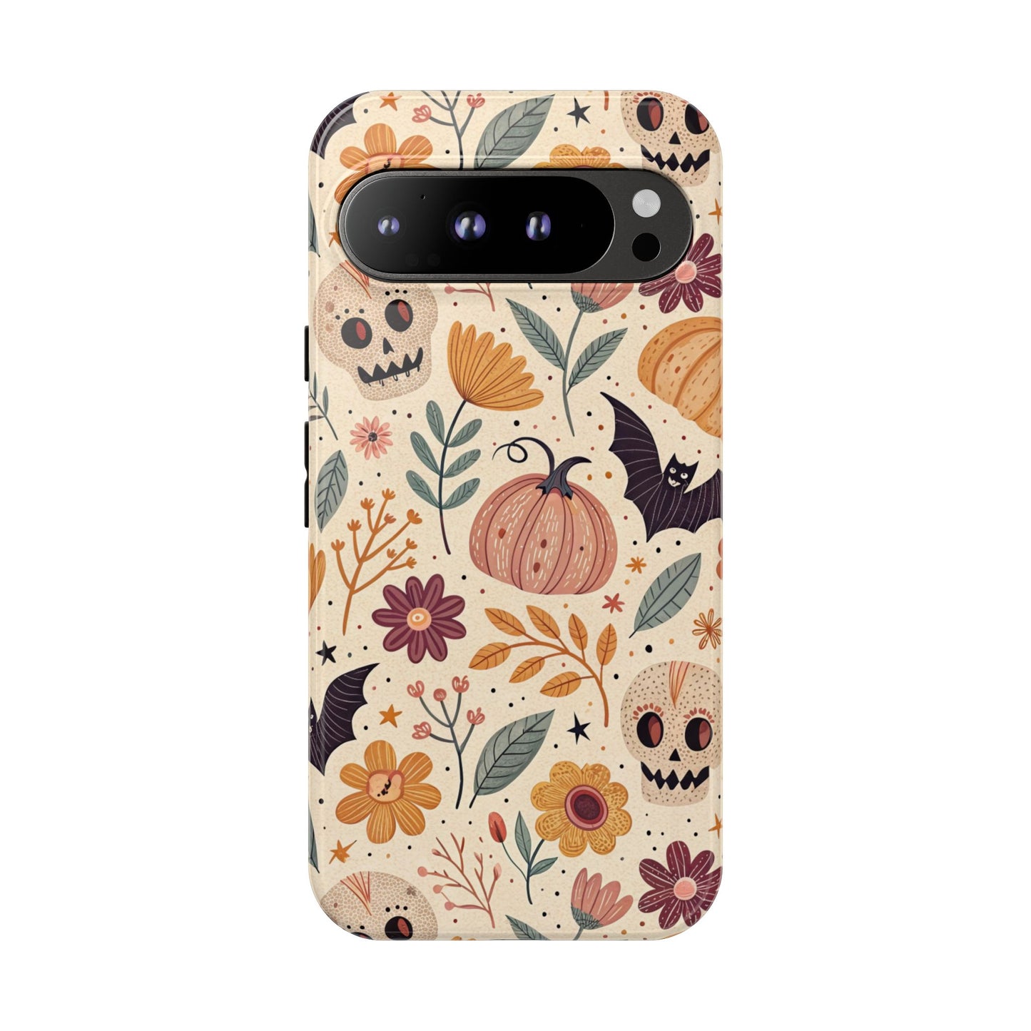 Halloween Skulls & Pumpkins Floral Google Pixel Case