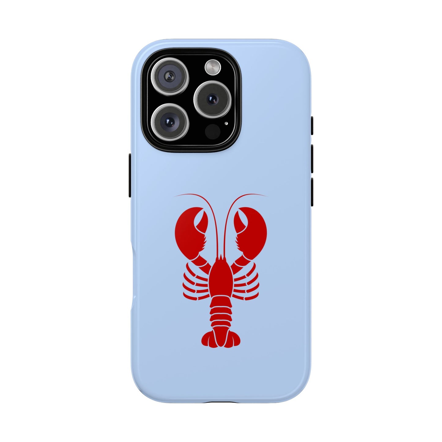 Red Lobster on Sky Blue iPhone Case
