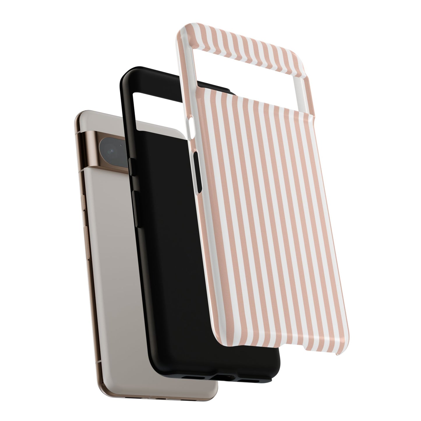 Blush & White Stripe Google Pixel Case