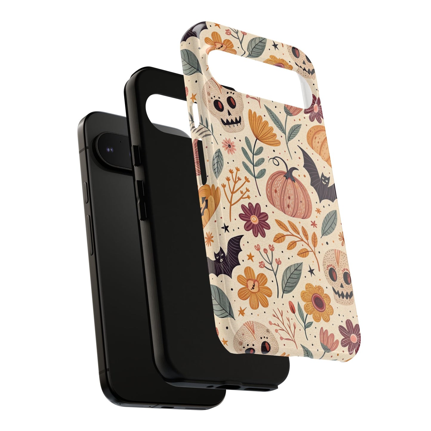 Halloween Skulls & Pumpkins Floral Google Pixel Case