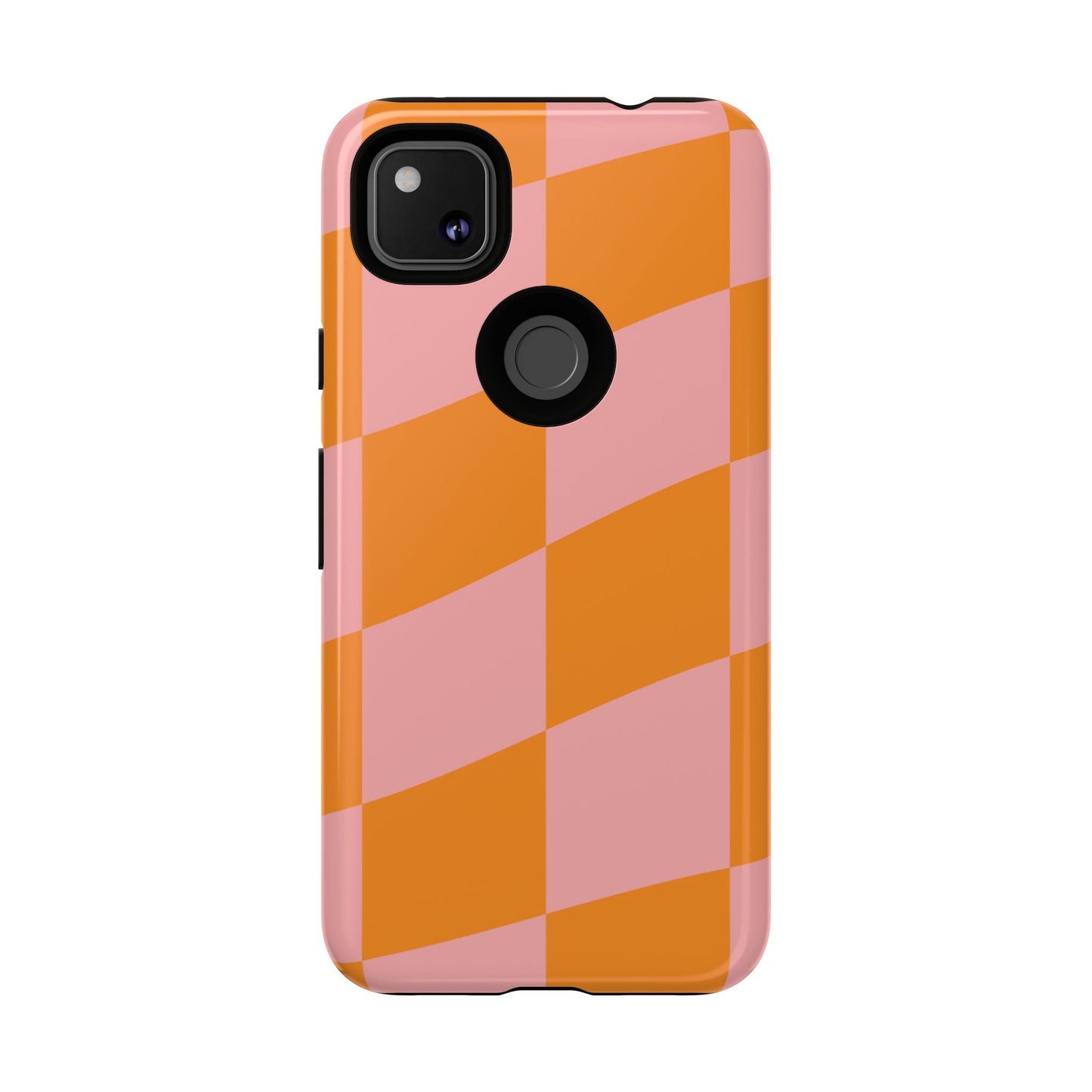 Pink & Orange Wavy Checker Google Pixel Case