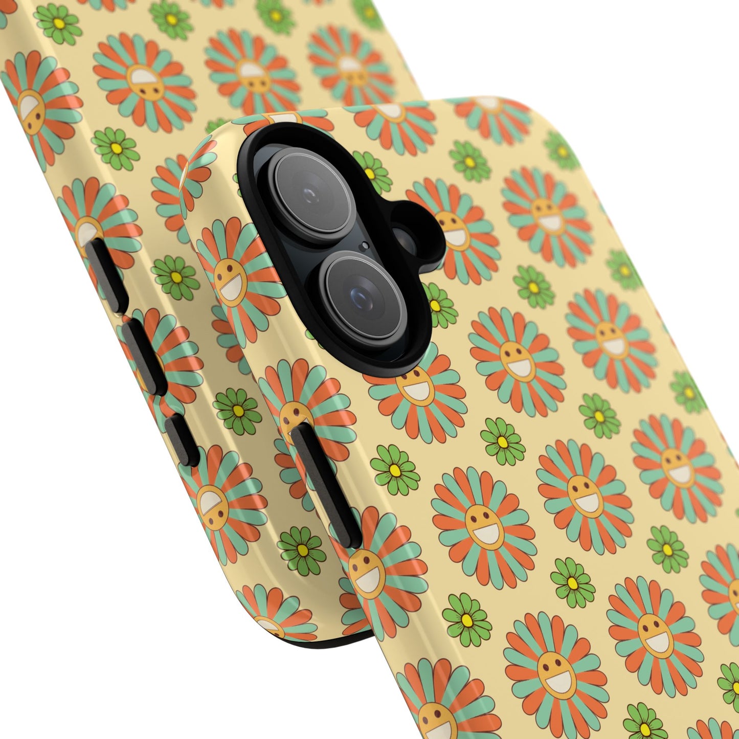 Smiley Retro Floral iPhone Case