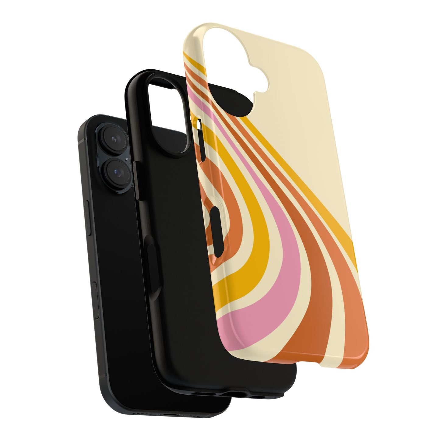 Retro Wave Swirl iPhone Case