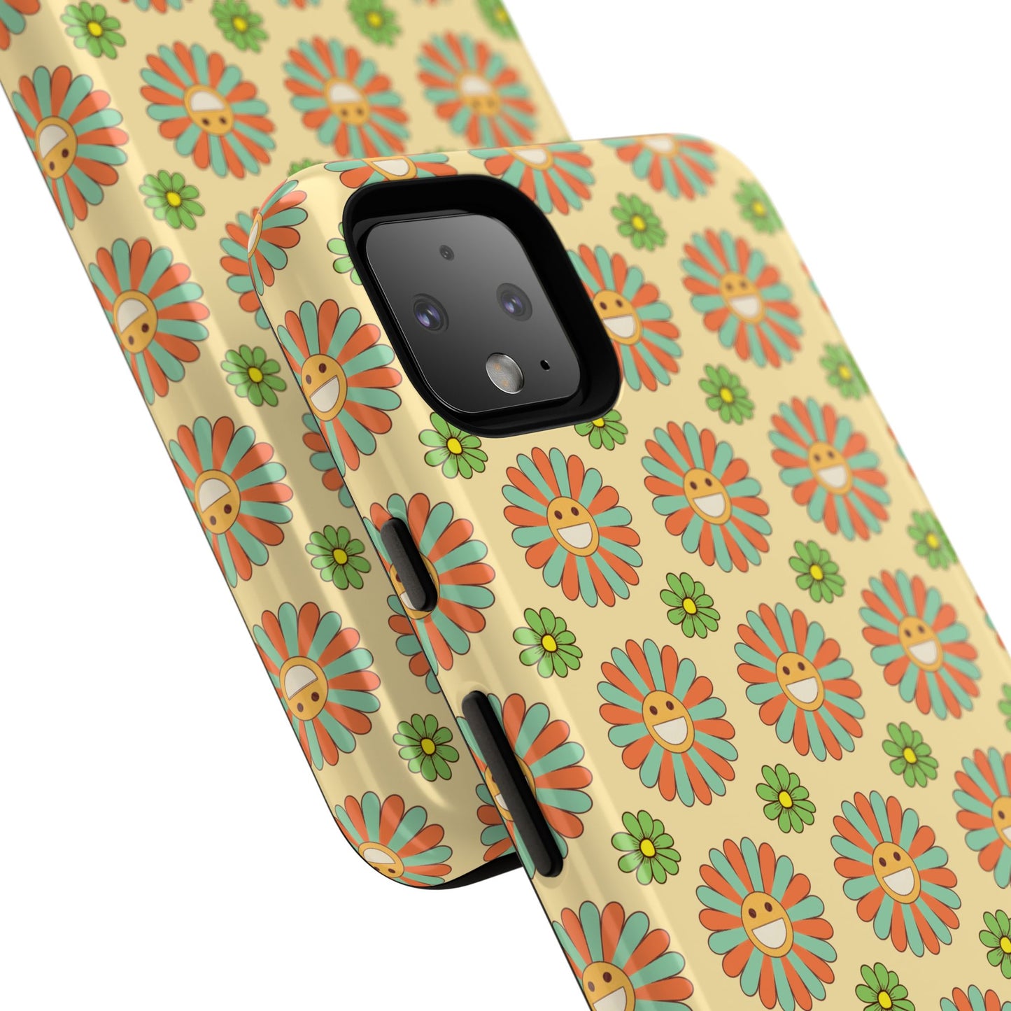 Smiley Retro Floral Google Pixel Case