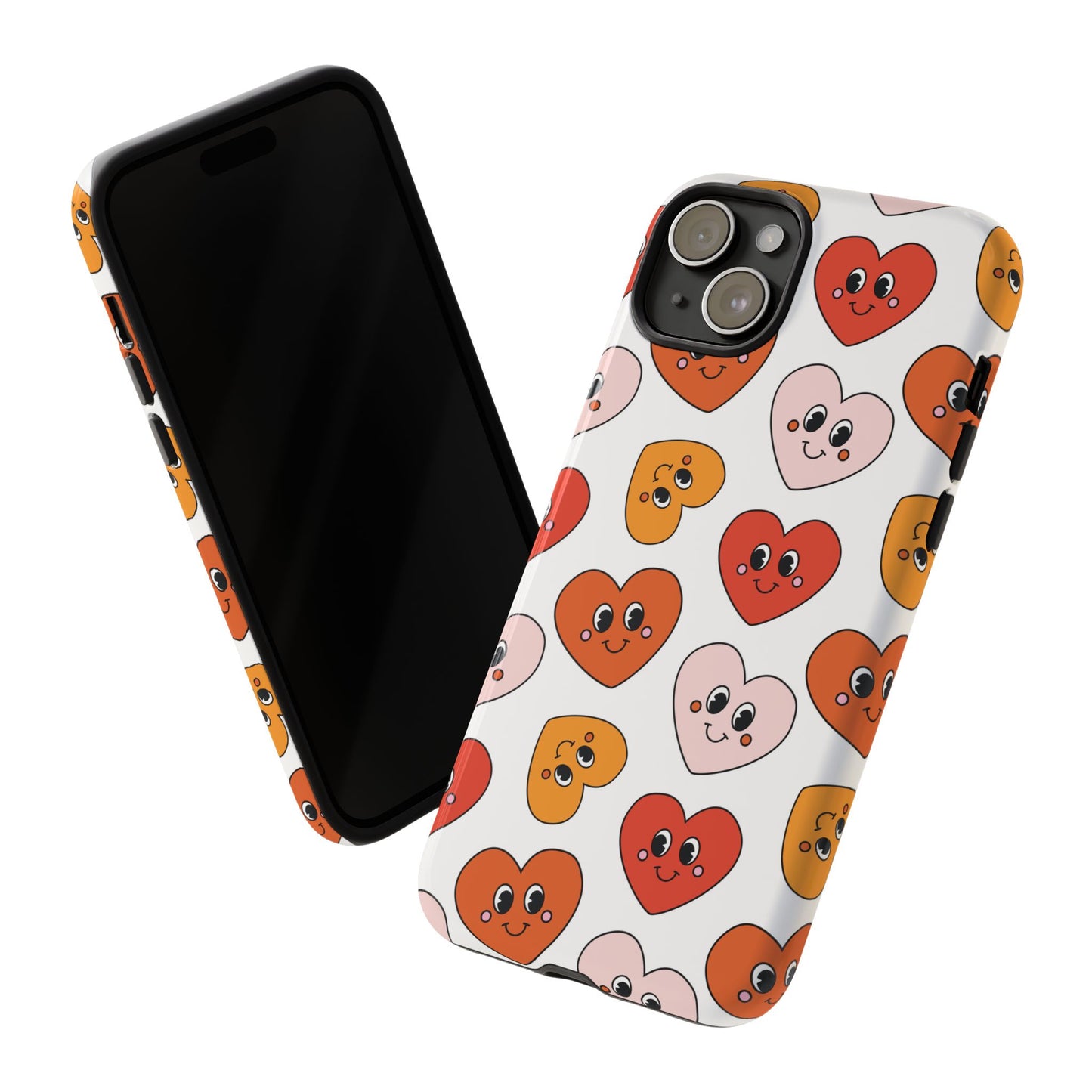Smiley Heart Faces iPhone Case