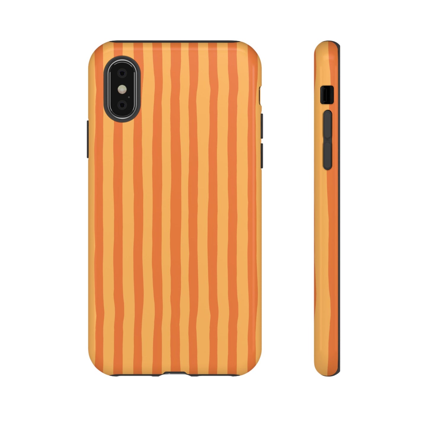 Orange Wavy Stripe iPhone Case