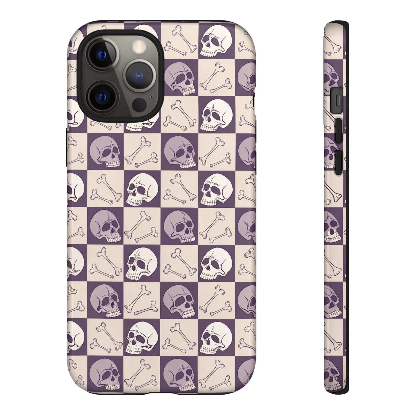Skull & Bones Checkered iPhone Case