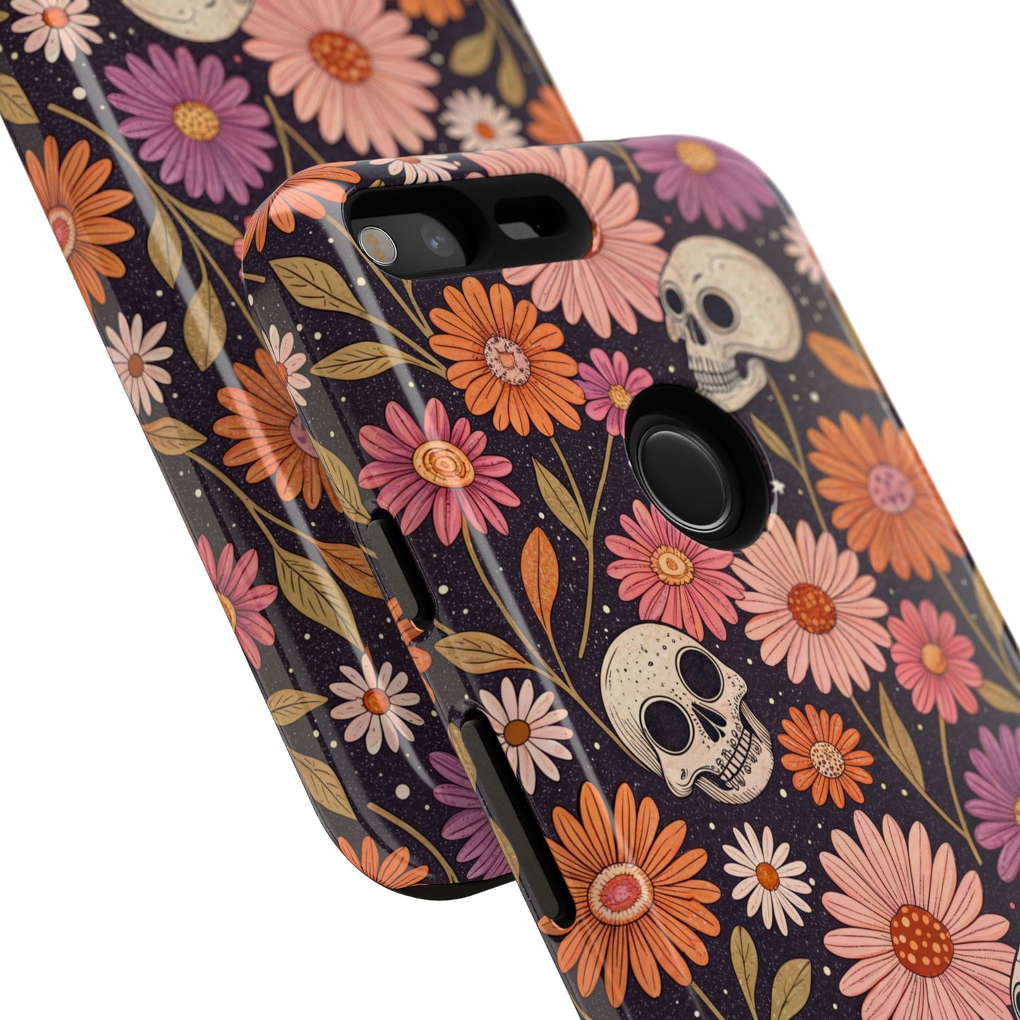 Skulls & Fall Florals Google Pixel Case