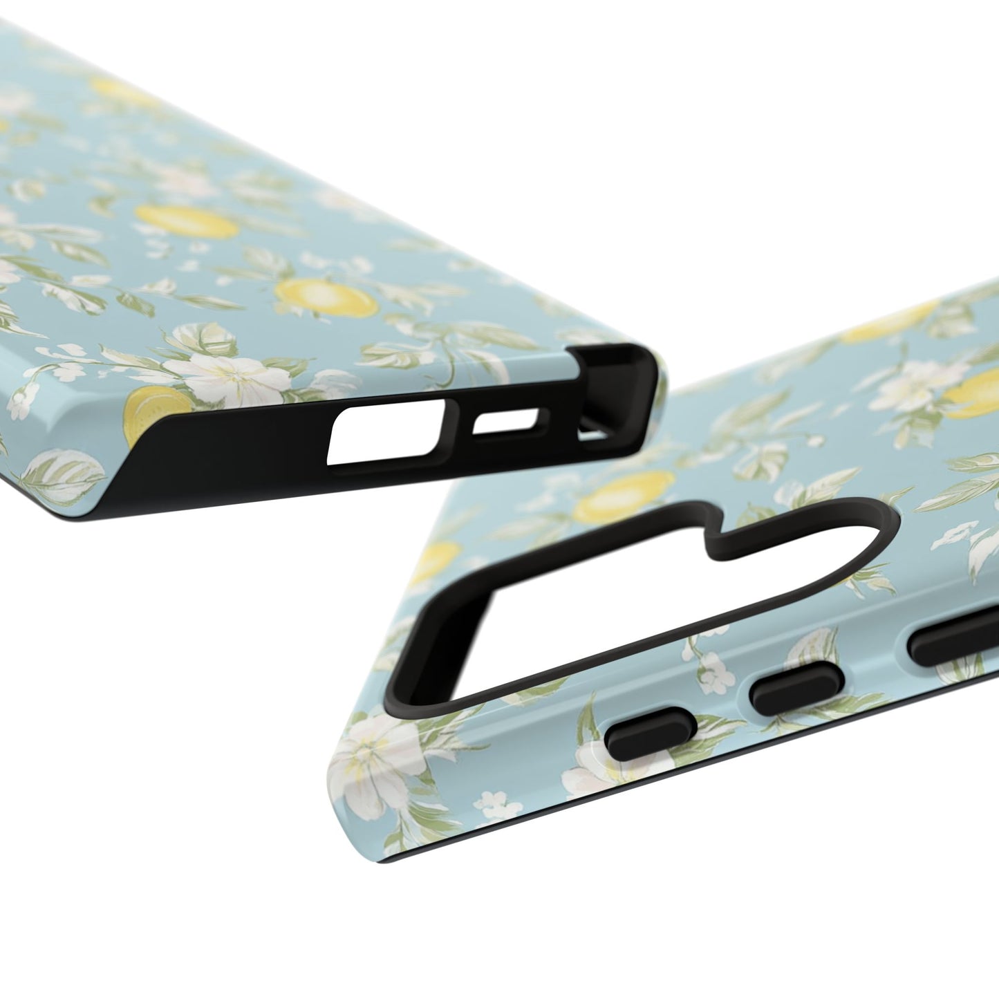 Lemon Blossom Blue Samsung Case