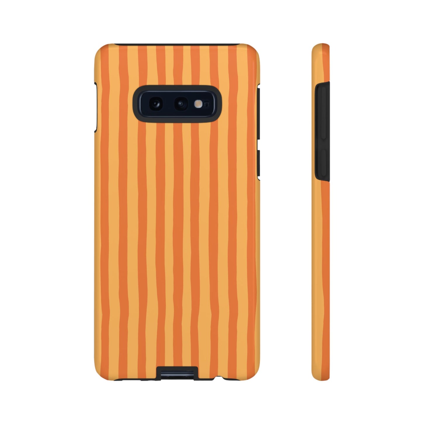 Orange Wavy Stripe Samsung Case