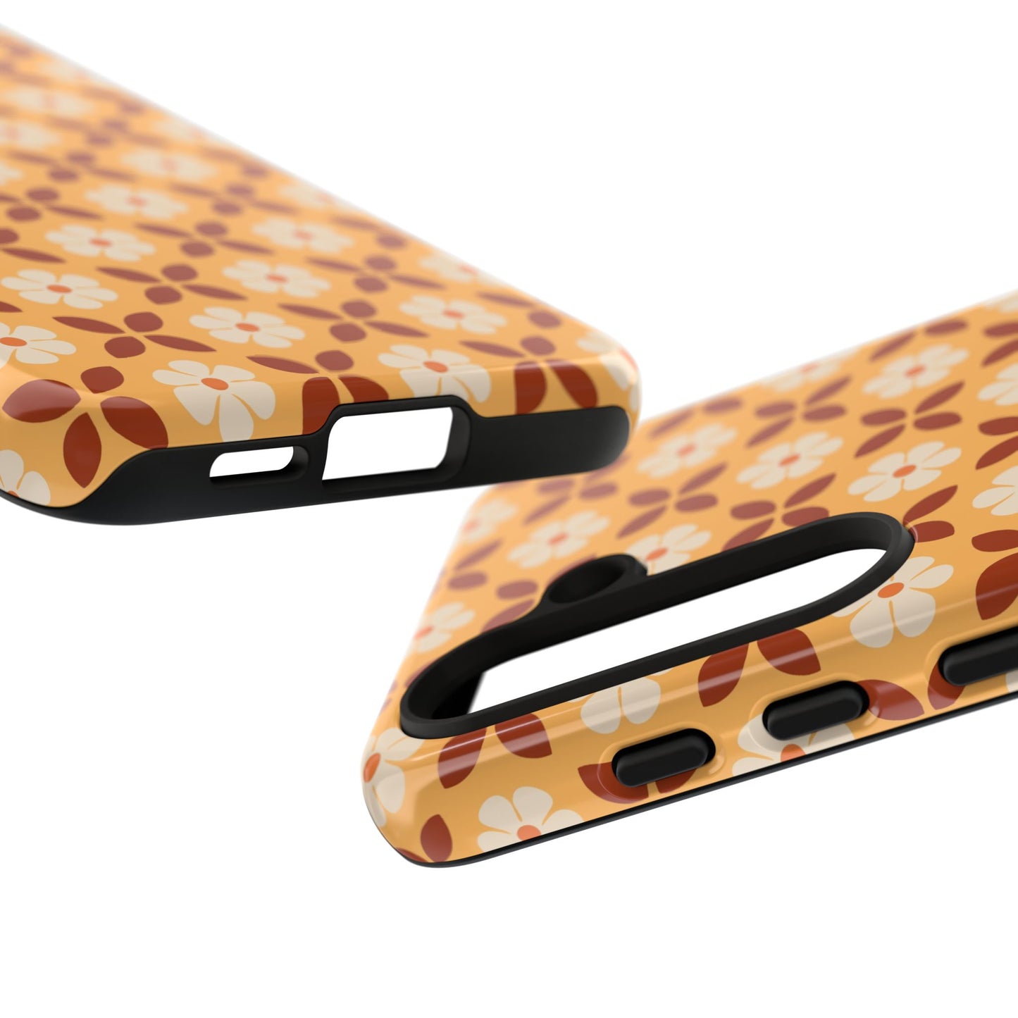 Retro Orange Flower Power Samsung Case