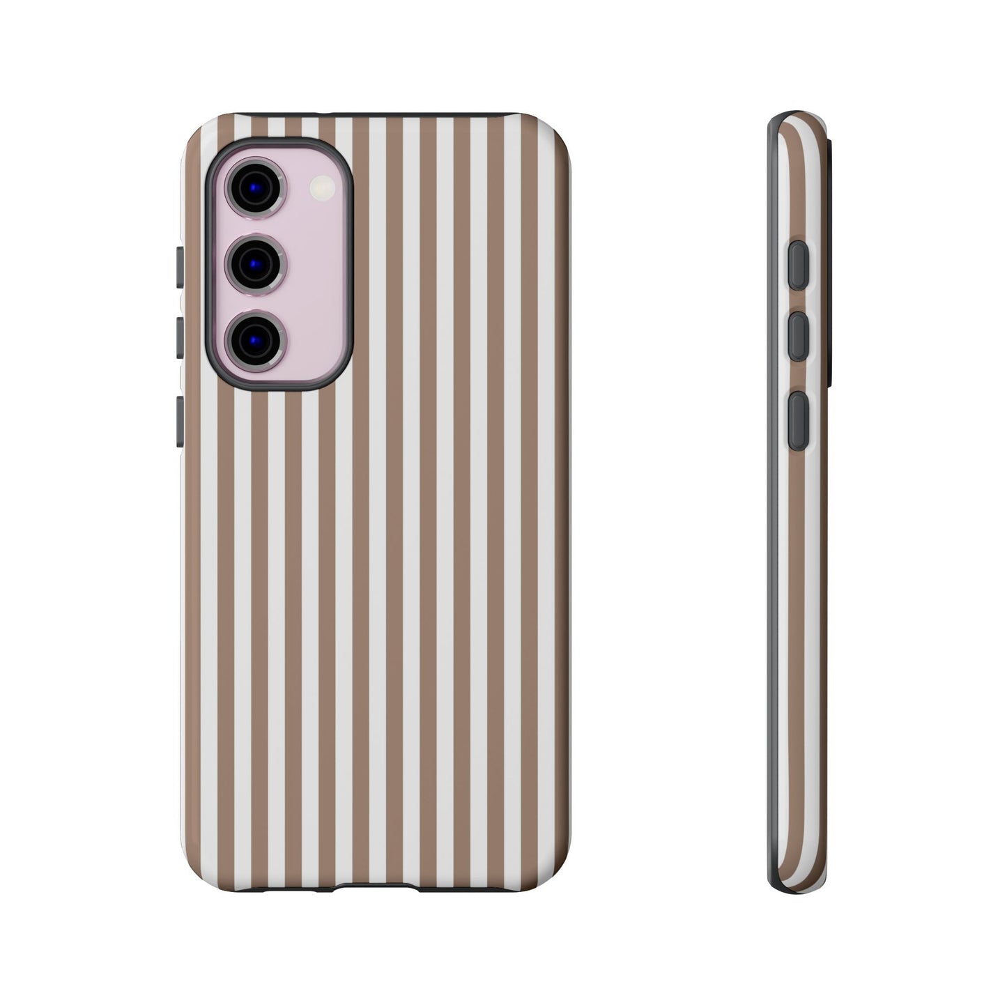 Beige & White Stripe Samsung Case