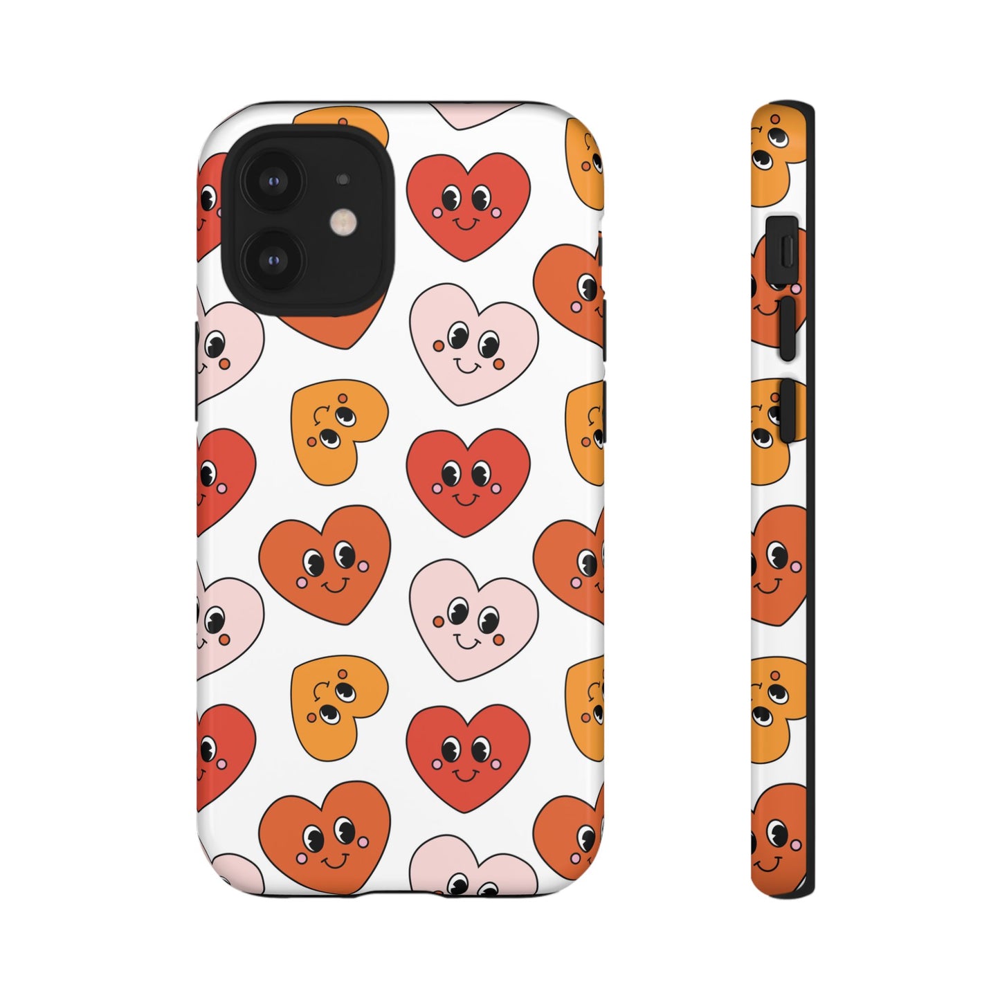 Smiley Heart Faces iPhone Case