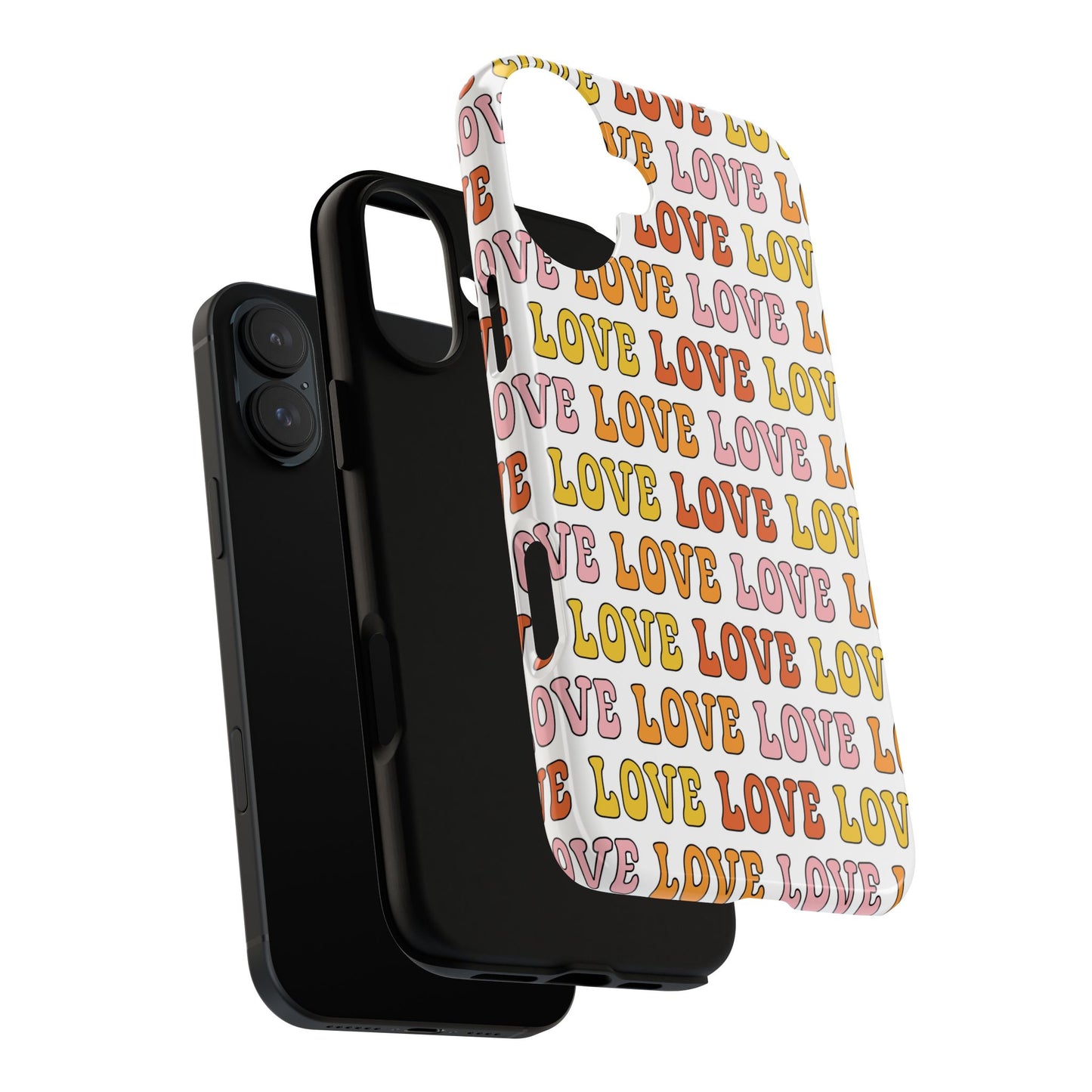 Retro LOVE Typography iPhone Case