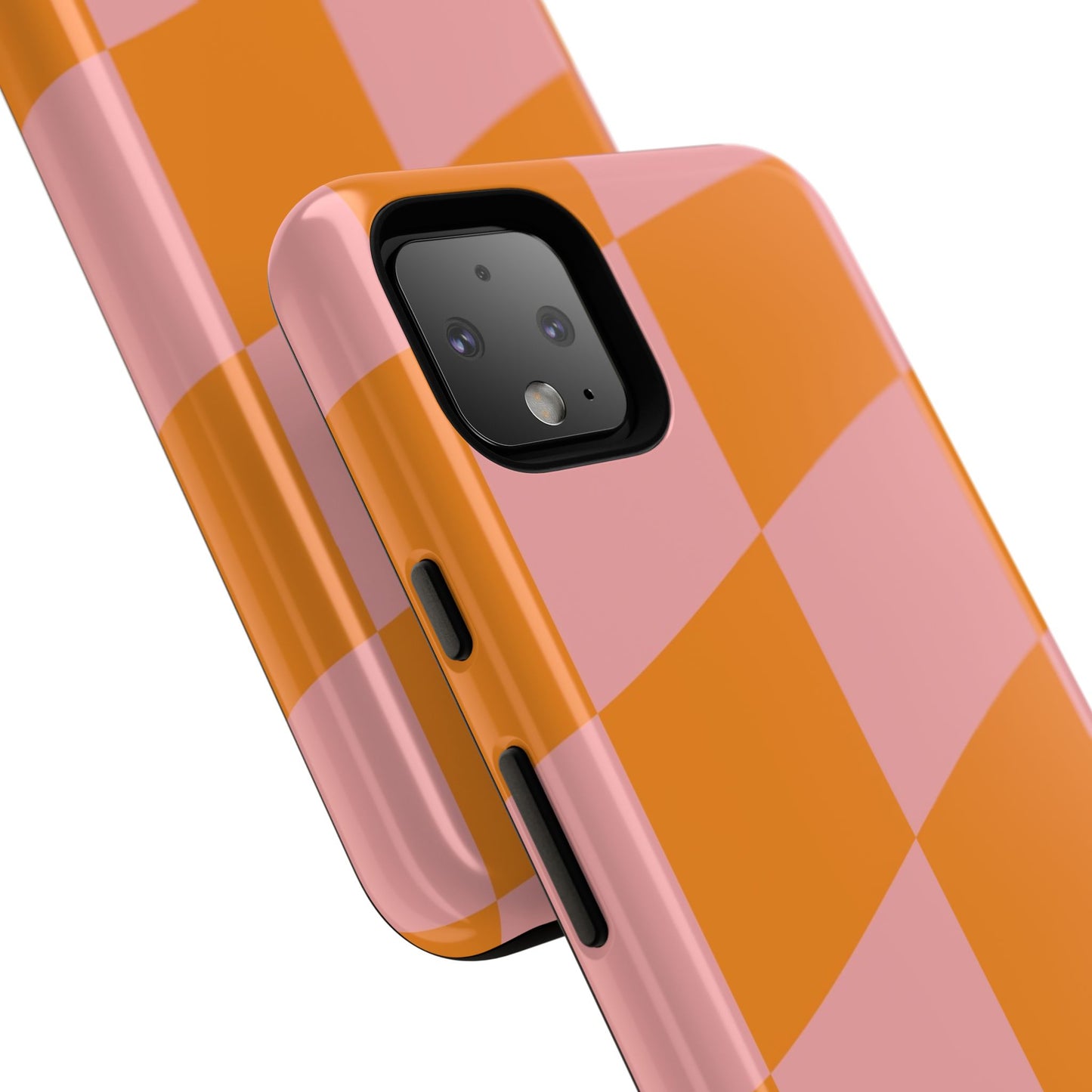 Pink & Orange Wavy Checker Google Pixel Case