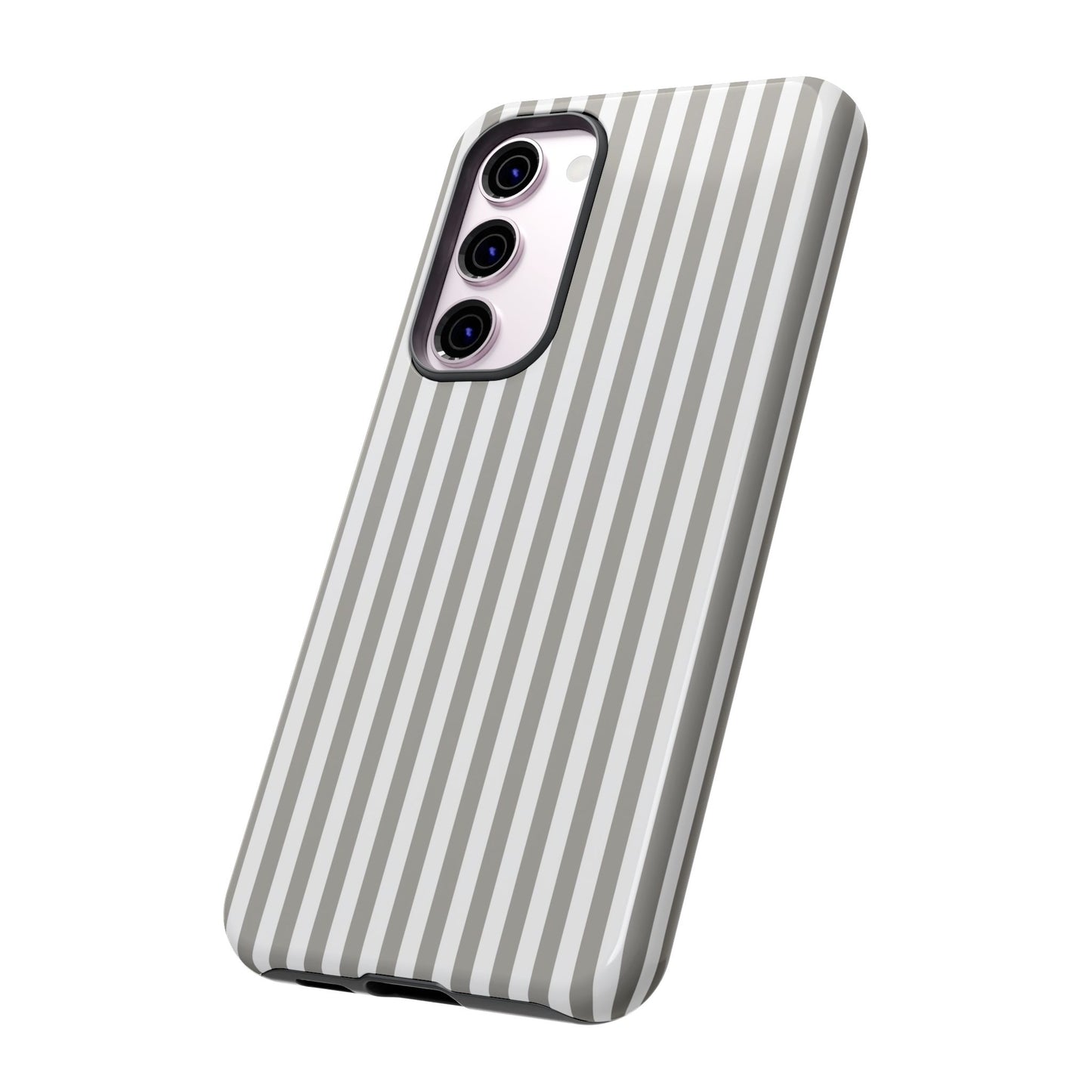 Gray & White Stripe Samsung Case