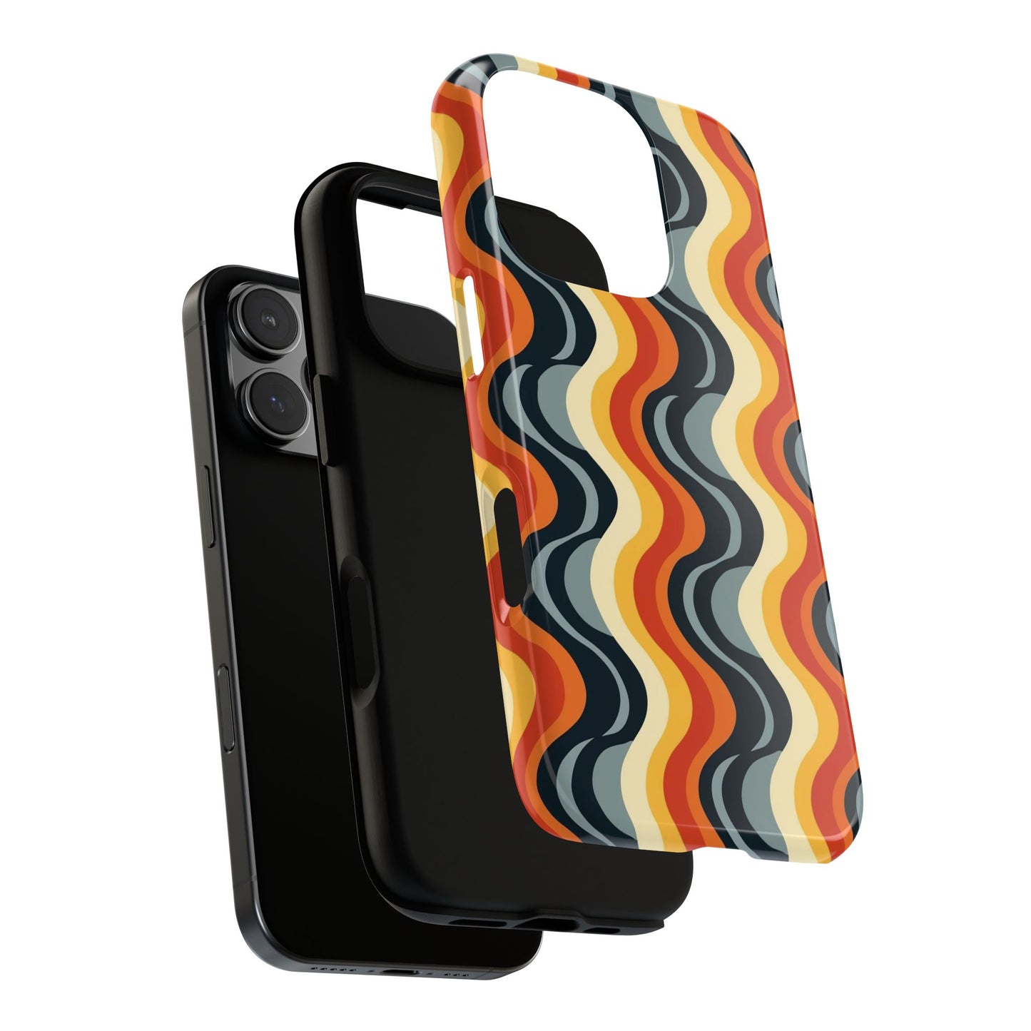 Retro Wavy Stripe iPhone Case