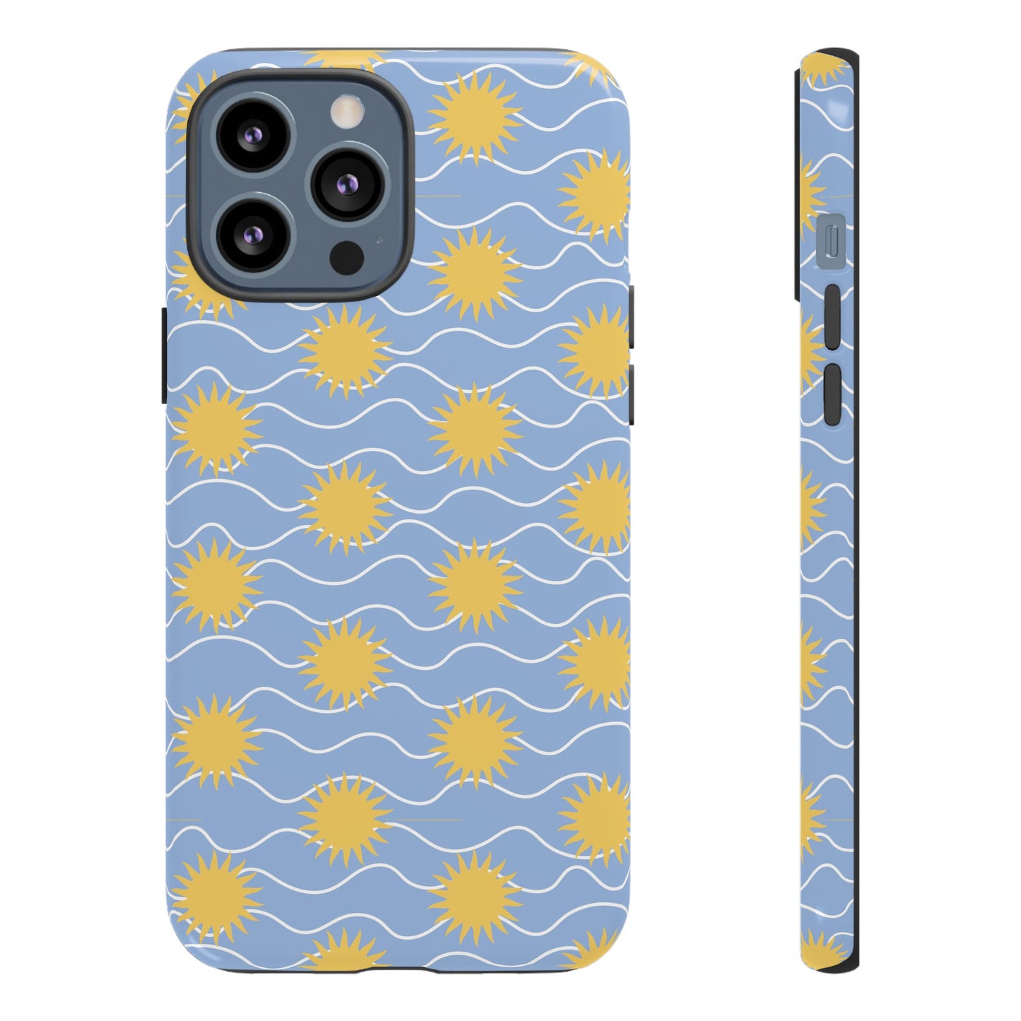 Sunny Waves Blue iPhone Case