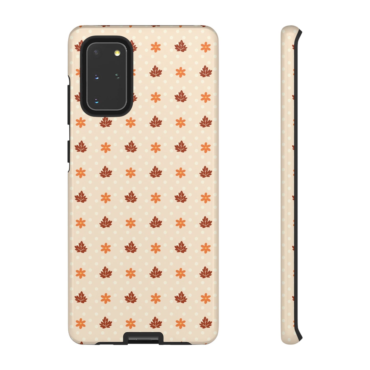 Beige Fall Floral Polka Dot Samsung Case