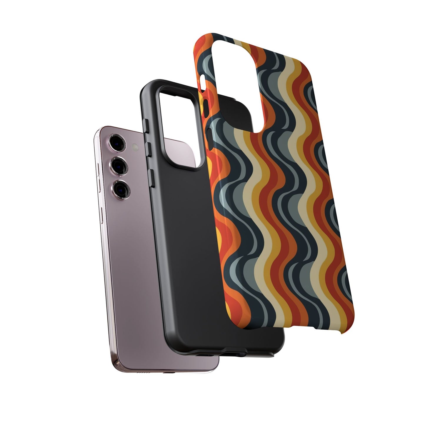 Retro Wavy Stripe Samsung Phone Case