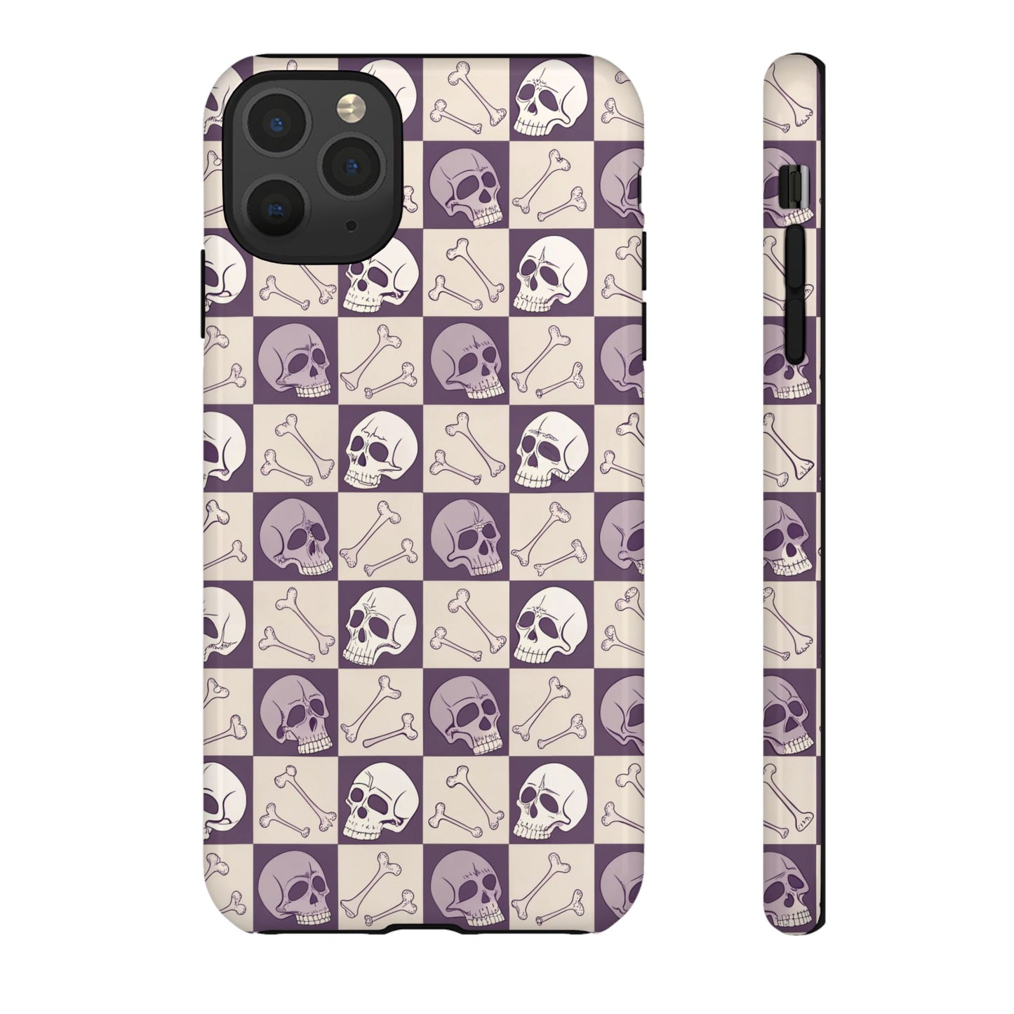 Skull & Bones Checkered iPhone Case