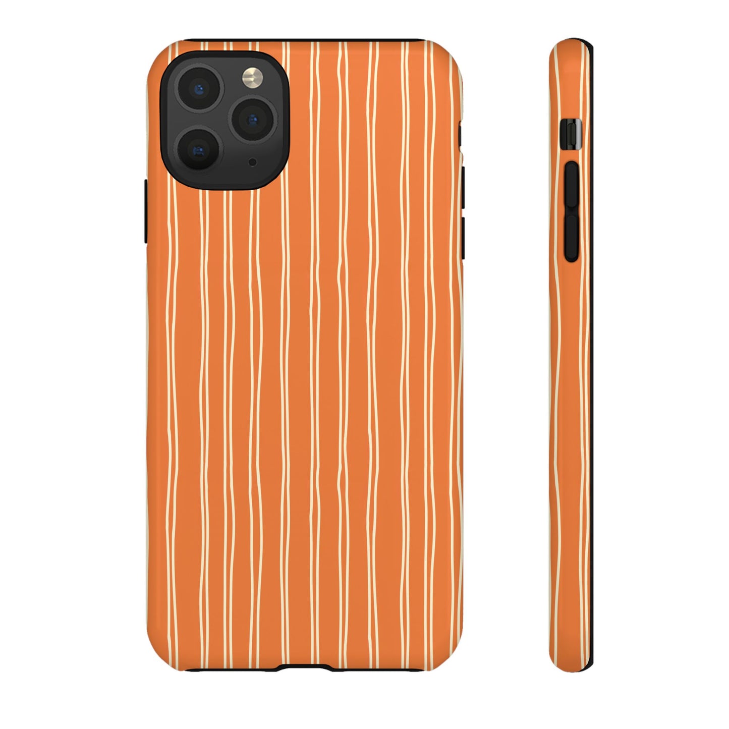 Orange Vertical Stripe iPhone Case