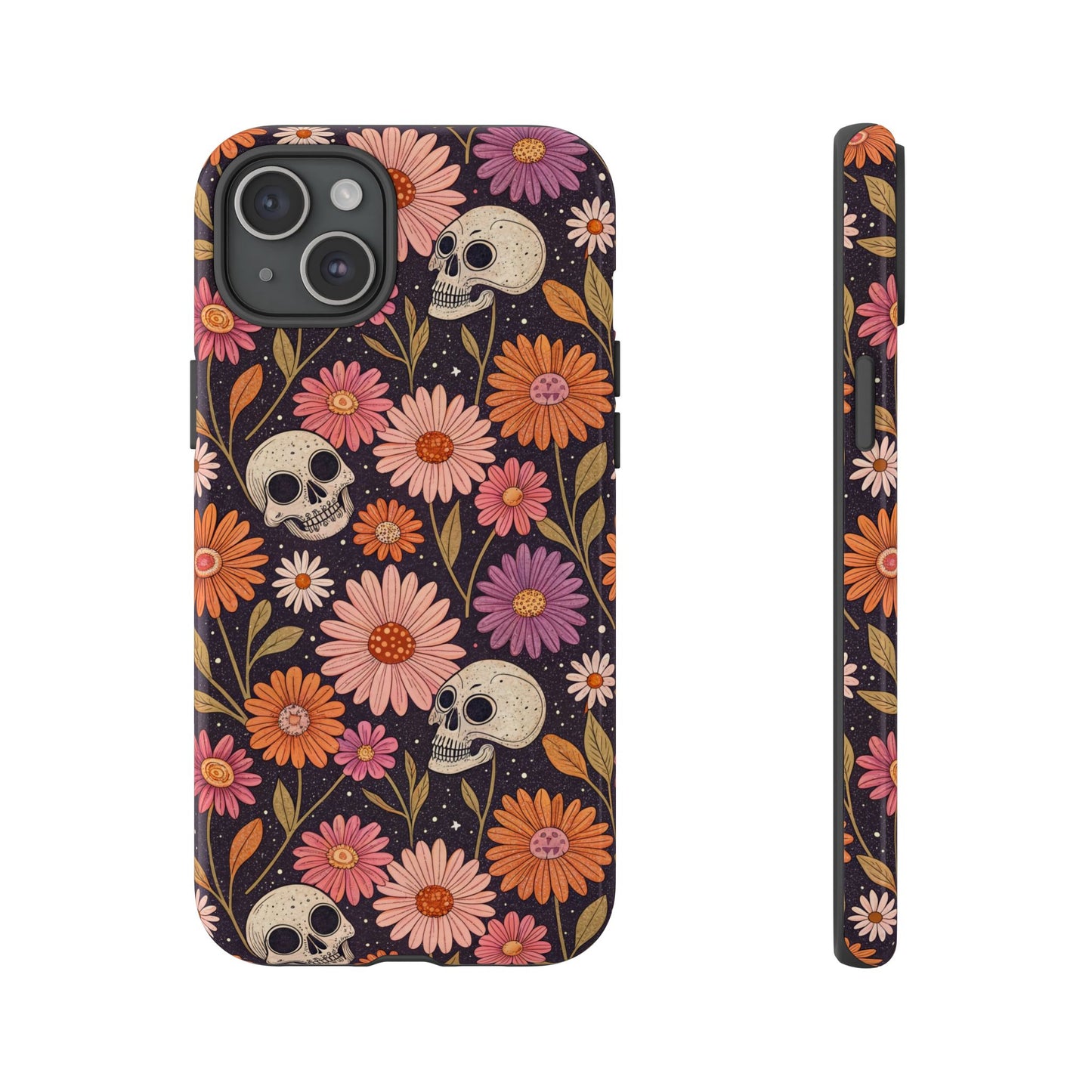 Skulls & Fall Florals iPhone Case