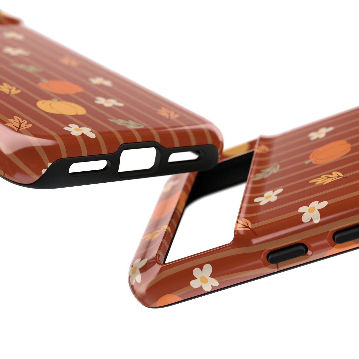 Pumpkin Spice Floral Stripe Google Pixel Case