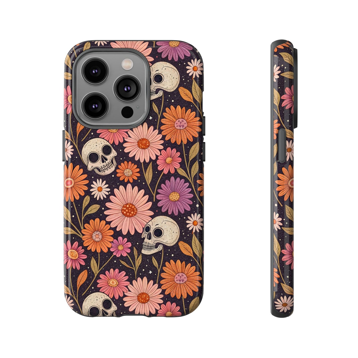 Skulls & Fall Florals iPhone Case