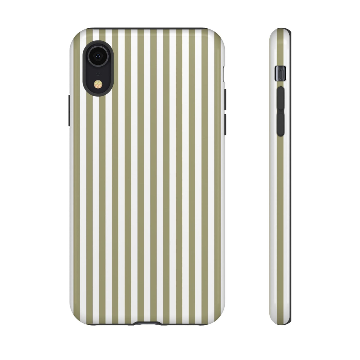 Sage & White Stripe iPhone Case